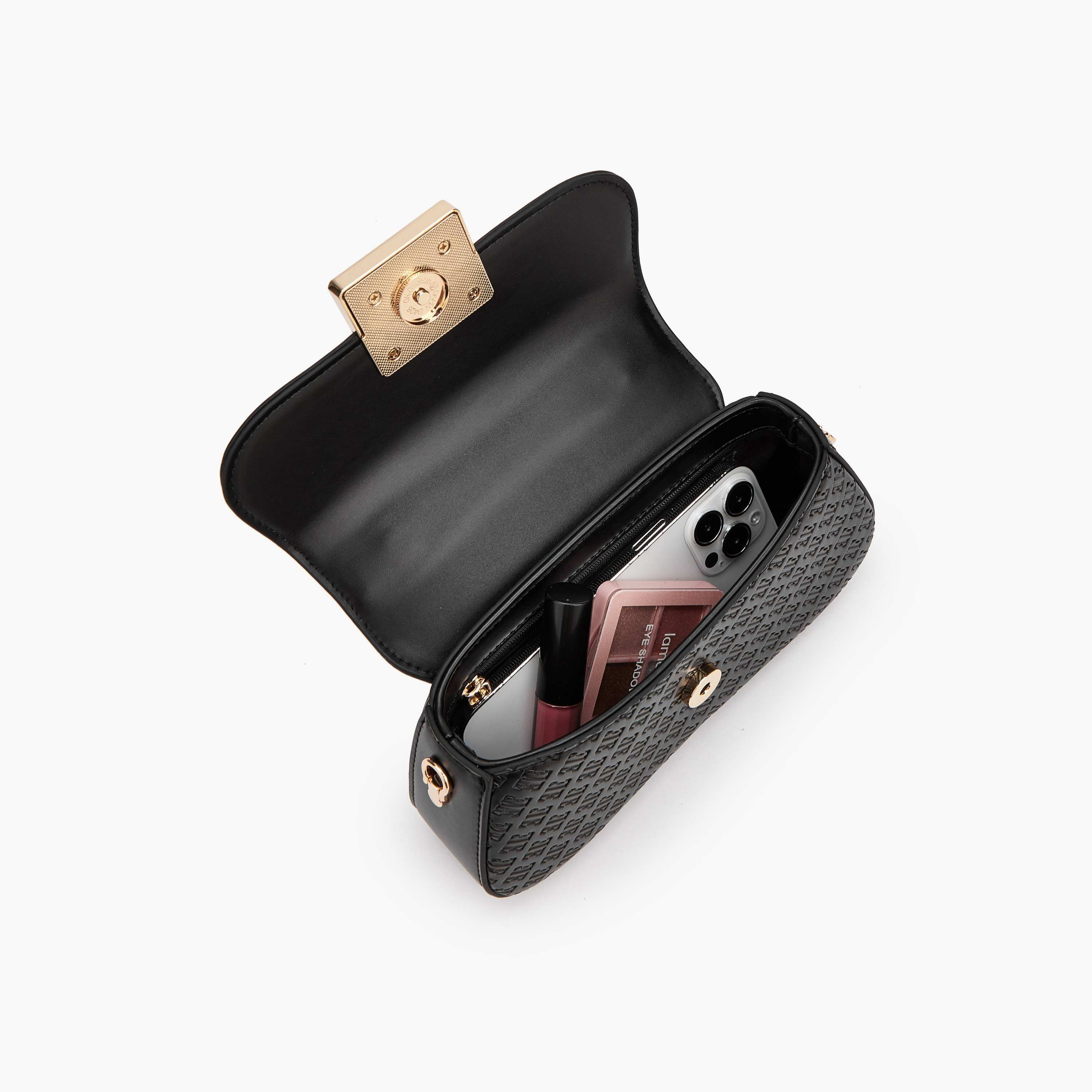 شنطة ساتشيل بنقوش مونوجرام وحزام قابل للفصل من إيل-women-bagsandwallets-handbags-image-7