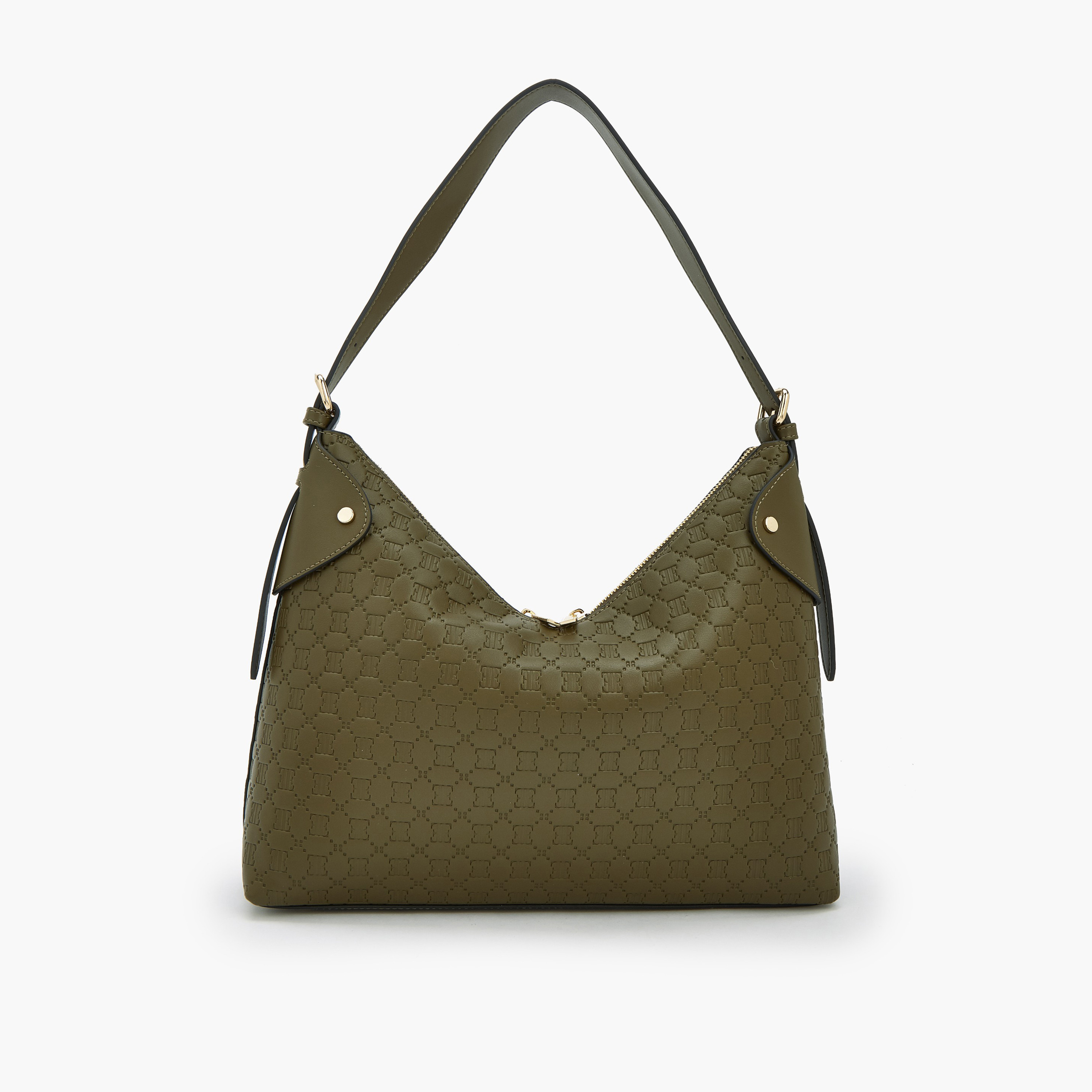 Elle Suede Shoulder Bag with Zip Closure-women-bagsandwallets-handbags-image-5