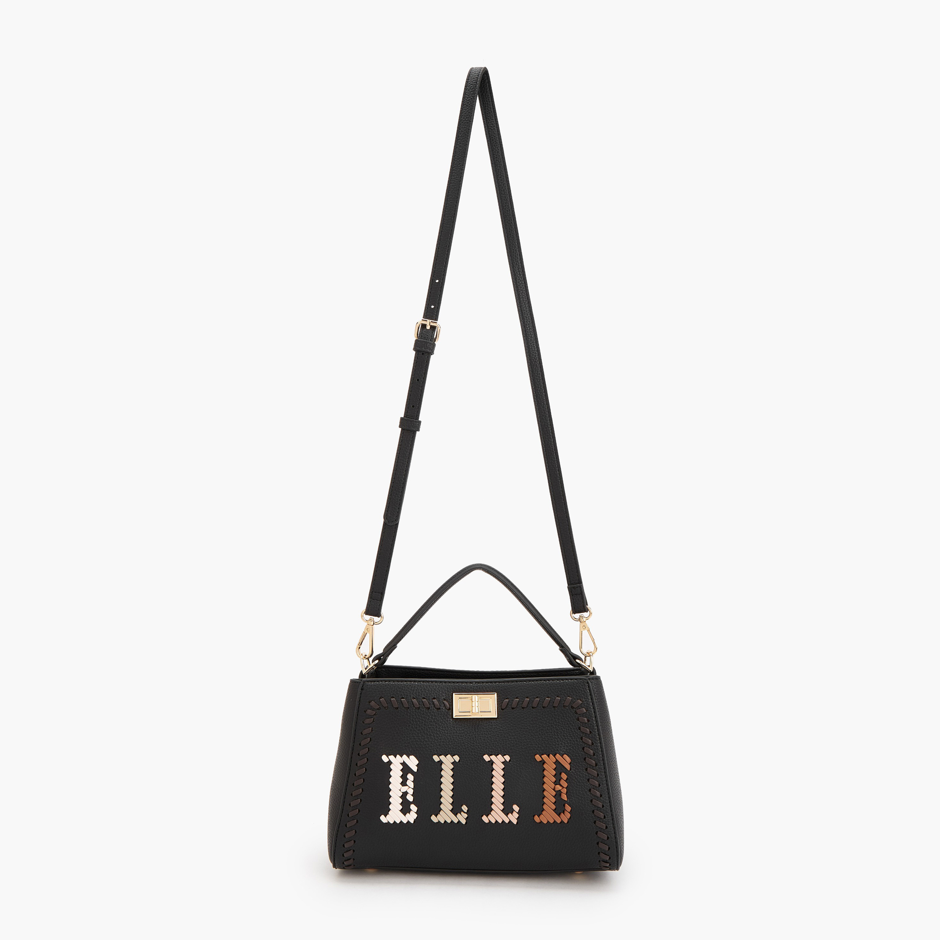 شنطة توتي بارزة الملمس بحزام قابل للفصل وشعار من إيل-women-bagsandwallets-handbags-image-2