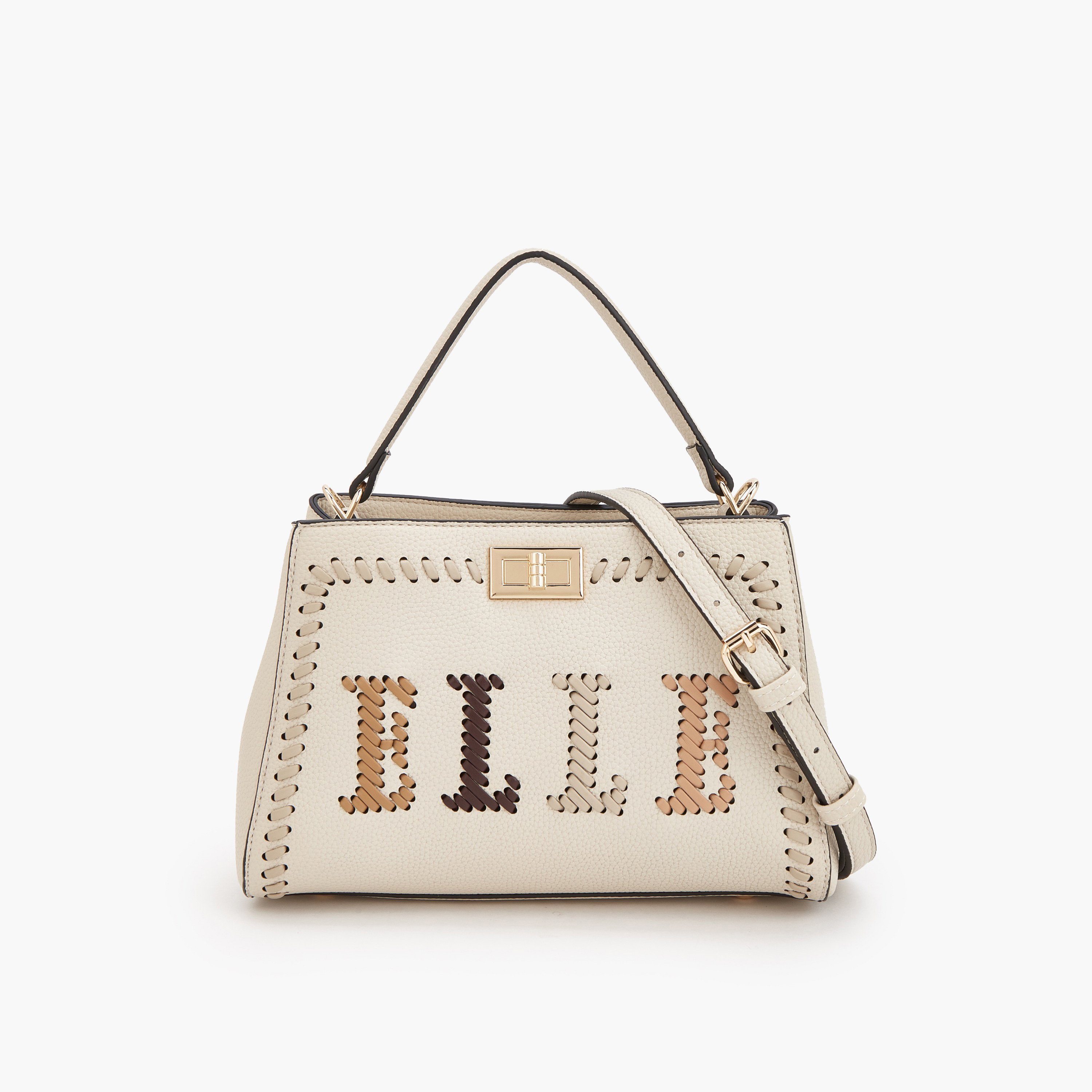 شنطة توتي بارزة الملمس بحزام قابل للفصل وشعار من إيل-women-bagsandwallets-handbags-image-1