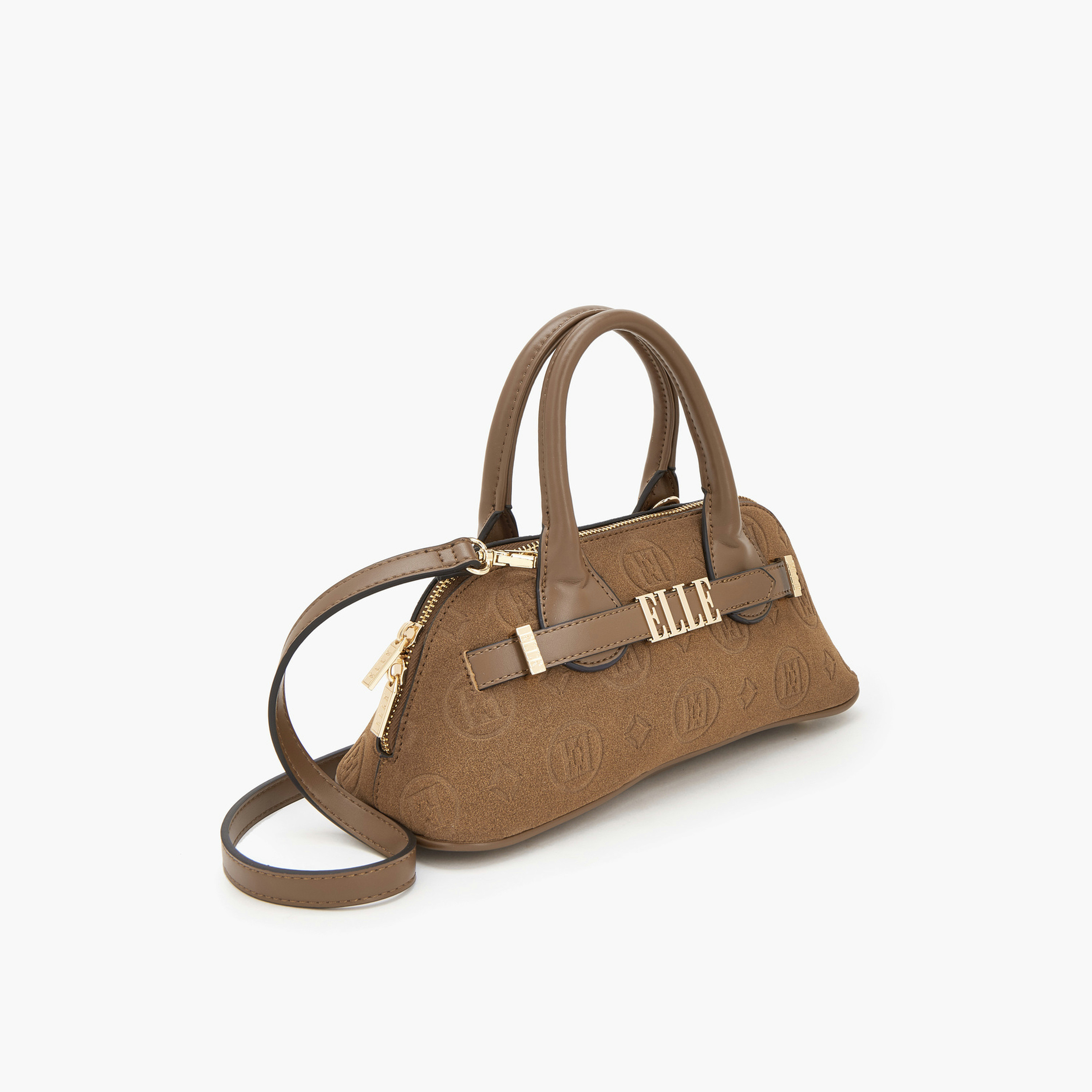 شنطة كروس بودي بطبعة مونوغرام بارزة مع حزام قابل للإزالة من إل-women-bagsandwallets-handbags-image-3