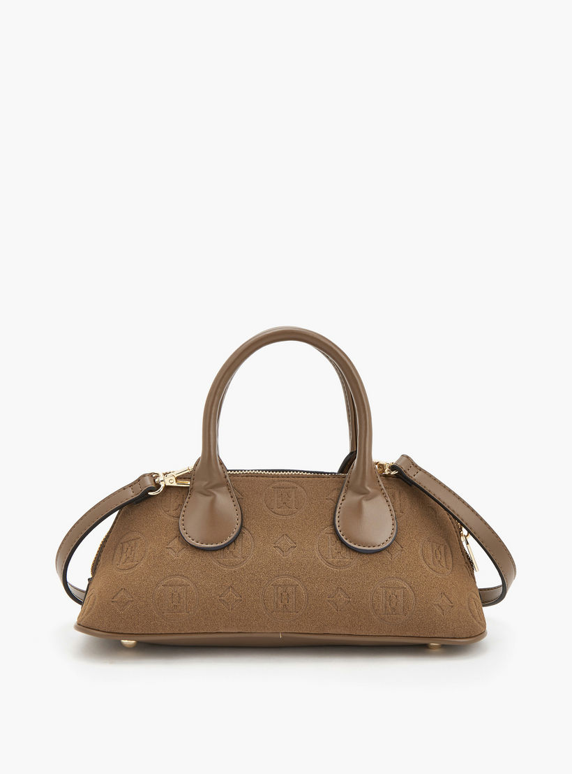 شنطة كروس بودي بطبعة مونوغرام بارزة مع حزام قابل للإزالة من إل-women-bagsandwallets-handbags-image-5