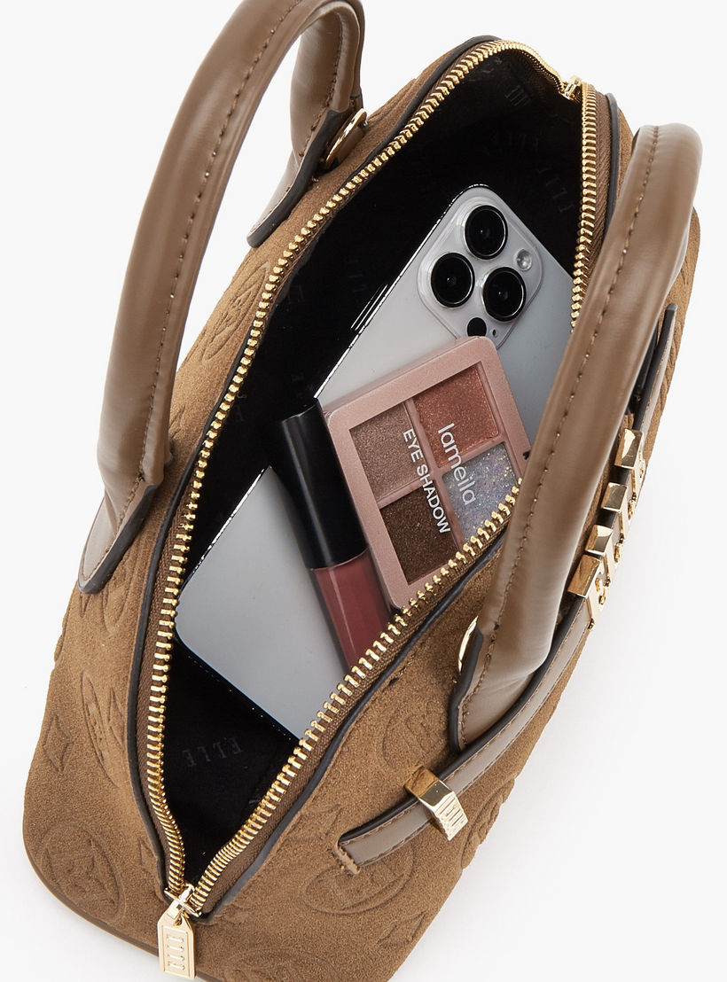 شنطة كروس بودي بطبعة مونوغرام بارزة مع حزام قابل للإزالة من إل-women-bagsandwallets-handbags-image-7