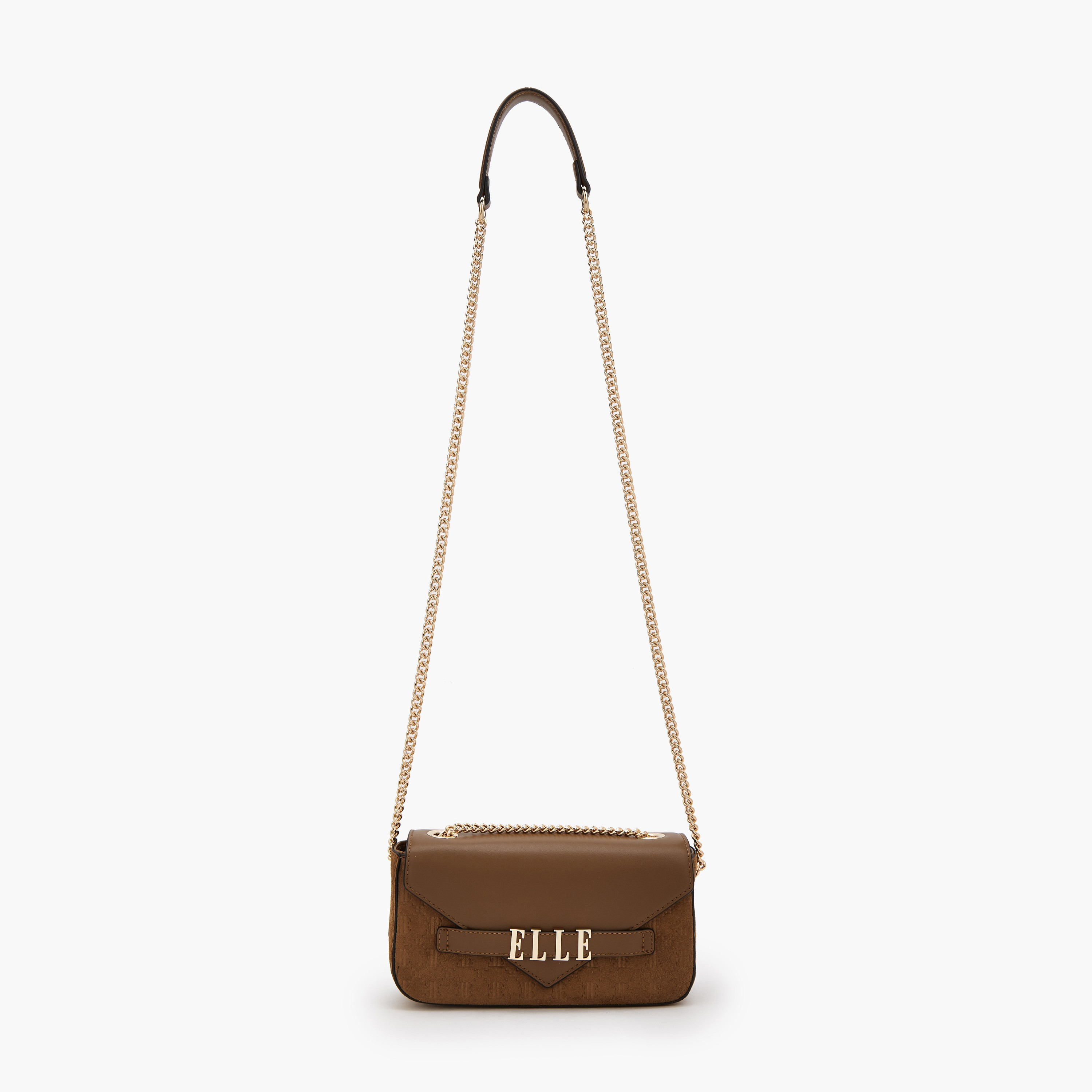 شنطة كروس بودي بنقوش مونوجرام وحزام سلسلة من إيل-women-bagsandwallets-handbags-image-2