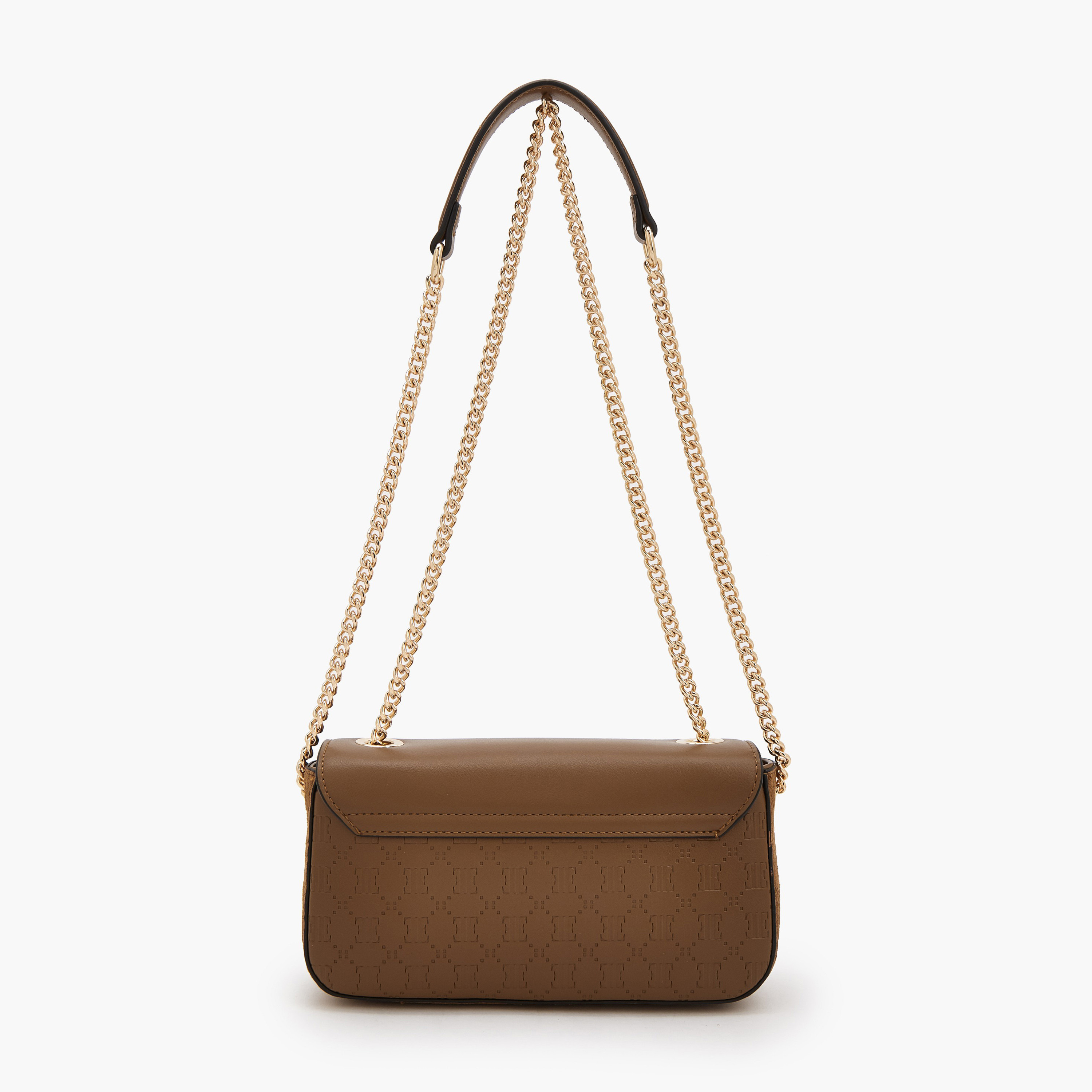 شنطة كروس بودي بنقوش مونوجرام وحزام سلسلة من إيل-women-bagsandwallets-handbags-image-3