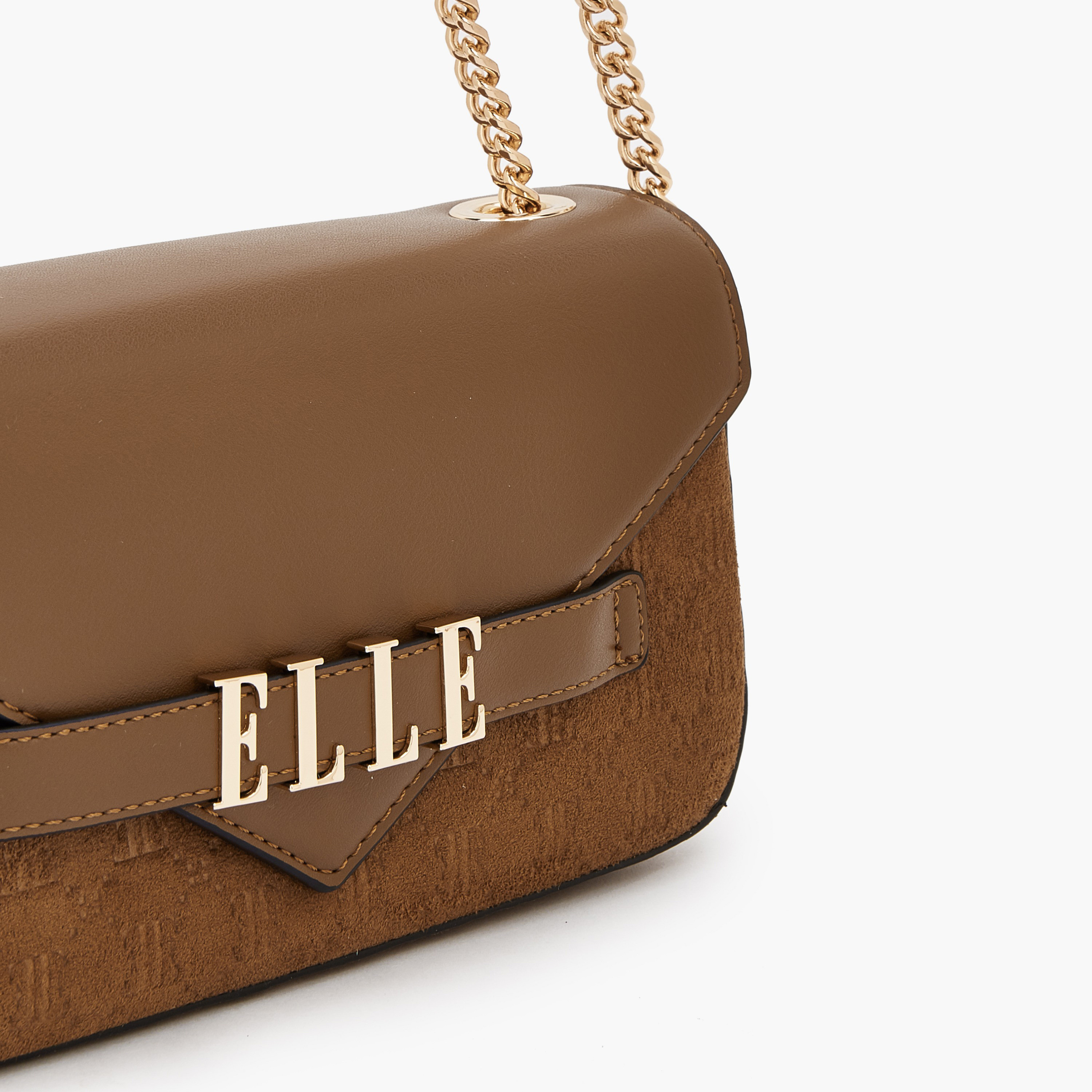 شنطة كروس بودي بنقوش مونوجرام وحزام سلسلة من إيل-women-bagsandwallets-handbags-image-5