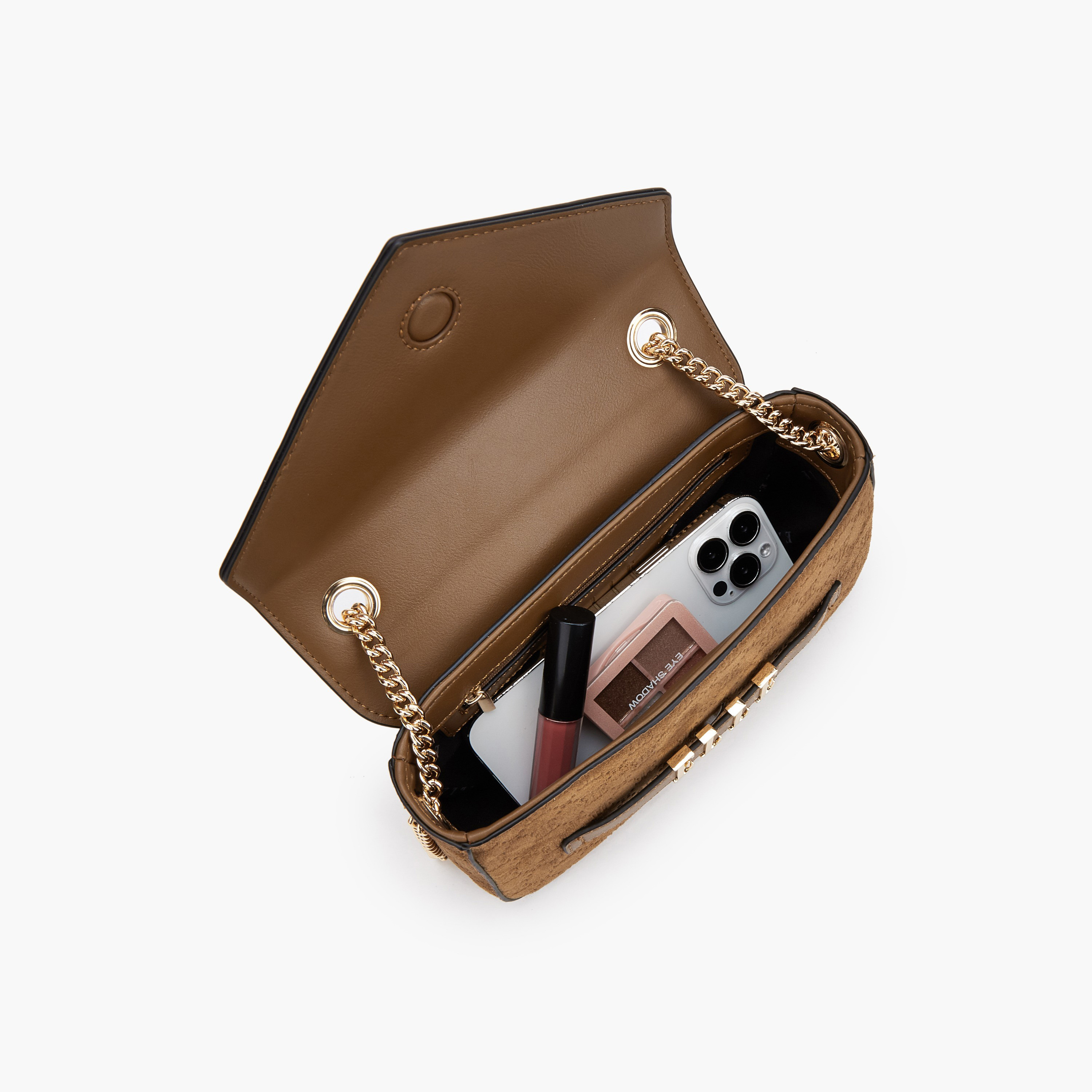 شنطة كروس بودي بنقوش مونوجرام وحزام سلسلة من إيل-women-bagsandwallets-handbags-image-7