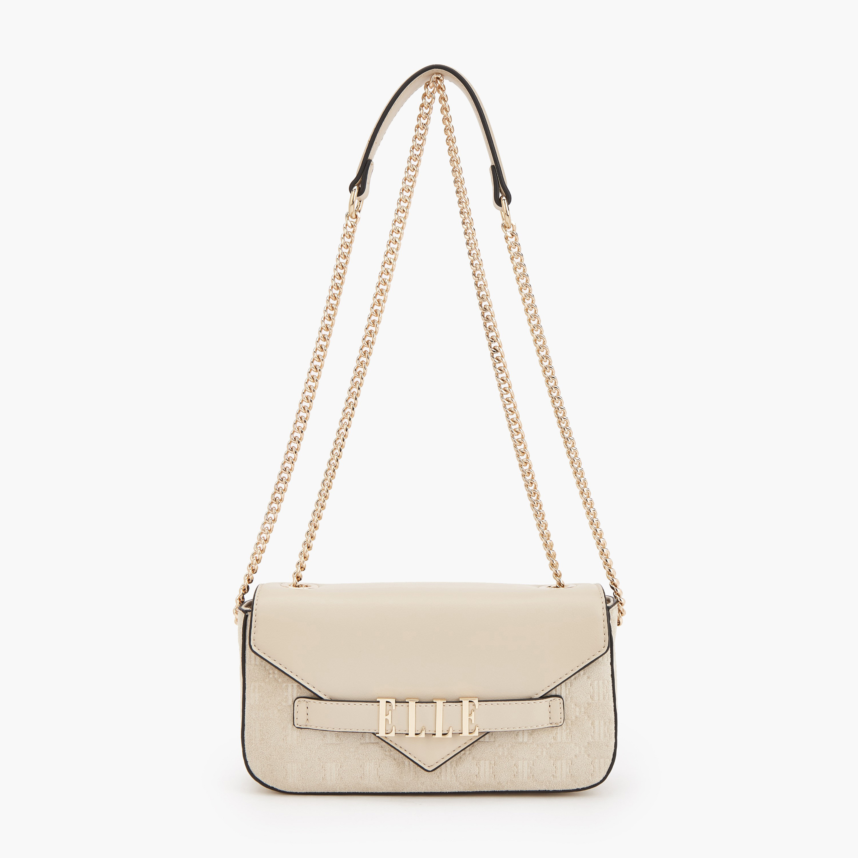 Elle Monogram Embossed Crossbody Bag with Chain Strap-women-bagsandwallets-handbags-image-1