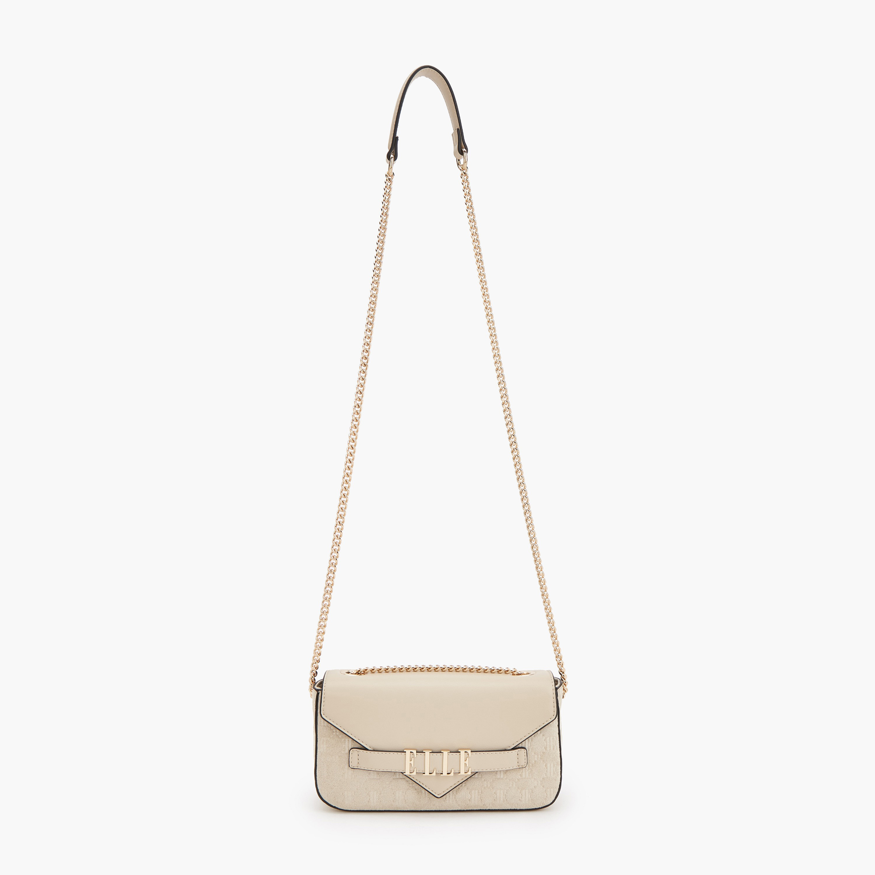 Elle Monogram Embossed Crossbody Bag with Chain Strap-women-bagsandwallets-handbags-image-2