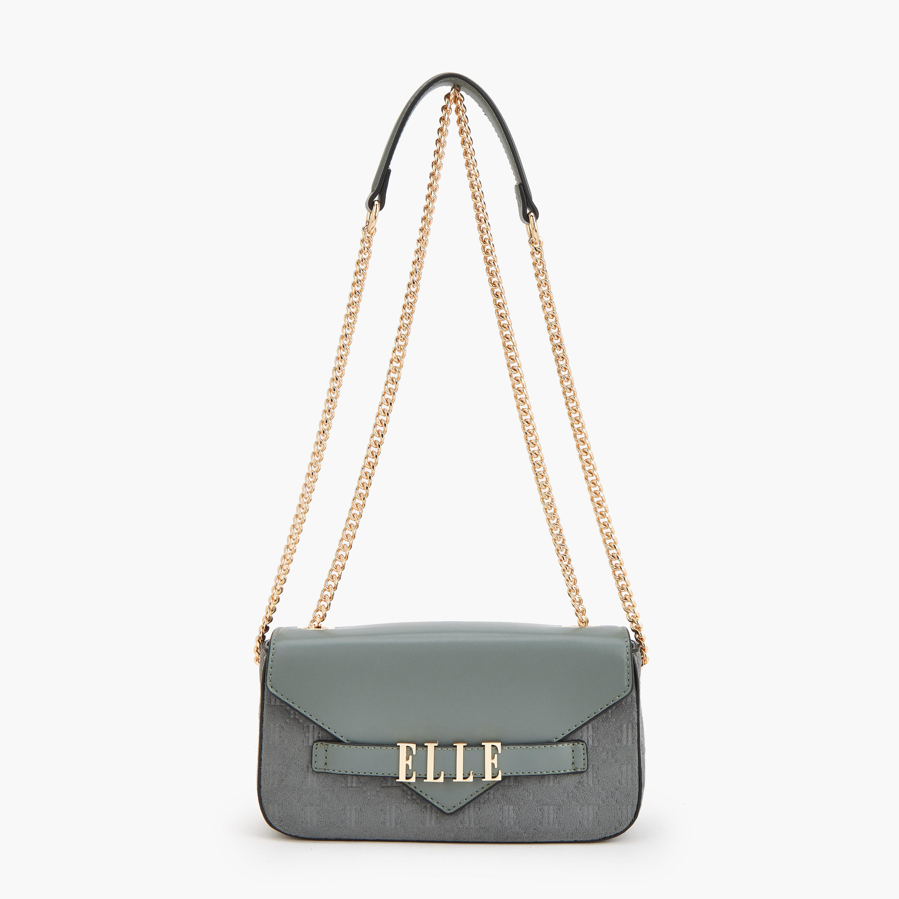 شنطة كروس بودي بنقوش مونوجرام وحزام سلسلة من إيل-women-bagsandwallets-handbags-image-1