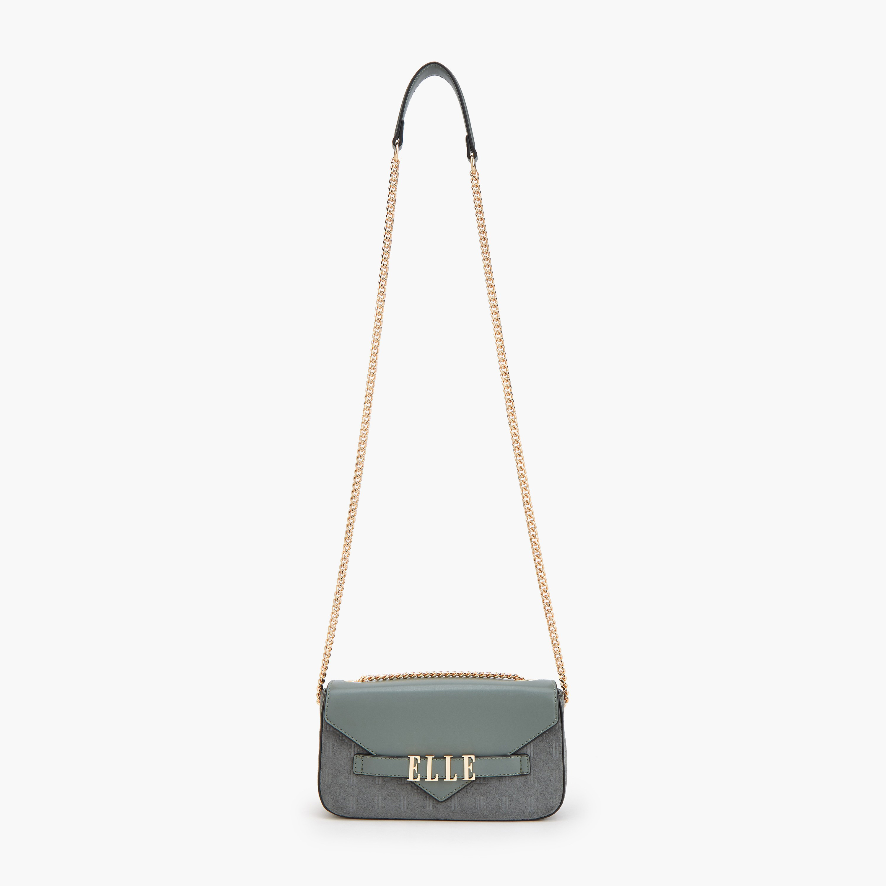 شنطة كروس بودي بنقوش مونوجرام وحزام سلسلة من إيل-women-bagsandwallets-handbags-image-2