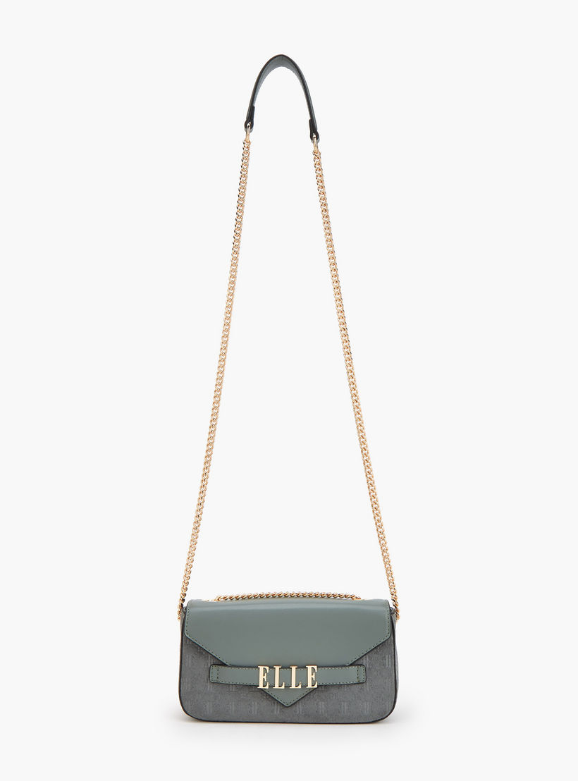 شنطة كروس بودي بنقوش مونوجرام وحزام سلسلة من إيل-women-bagsandwallets-handbags-image-2