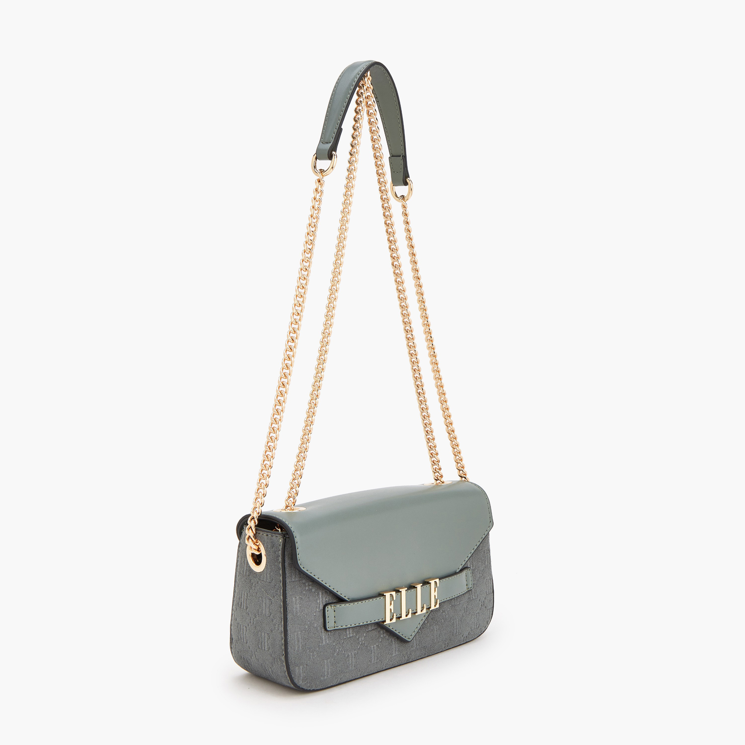 شنطة كروس بودي بنقوش مونوجرام وحزام سلسلة من إيل-women-bagsandwallets-handbags-image-5
