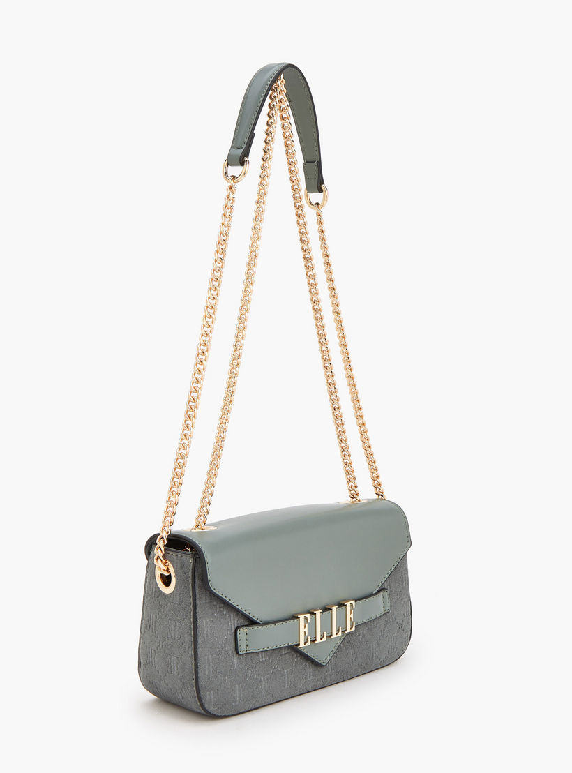 شنطة كروس بودي بنقوش مونوجرام وحزام سلسلة من إيل-women-bagsandwallets-handbags-image-5