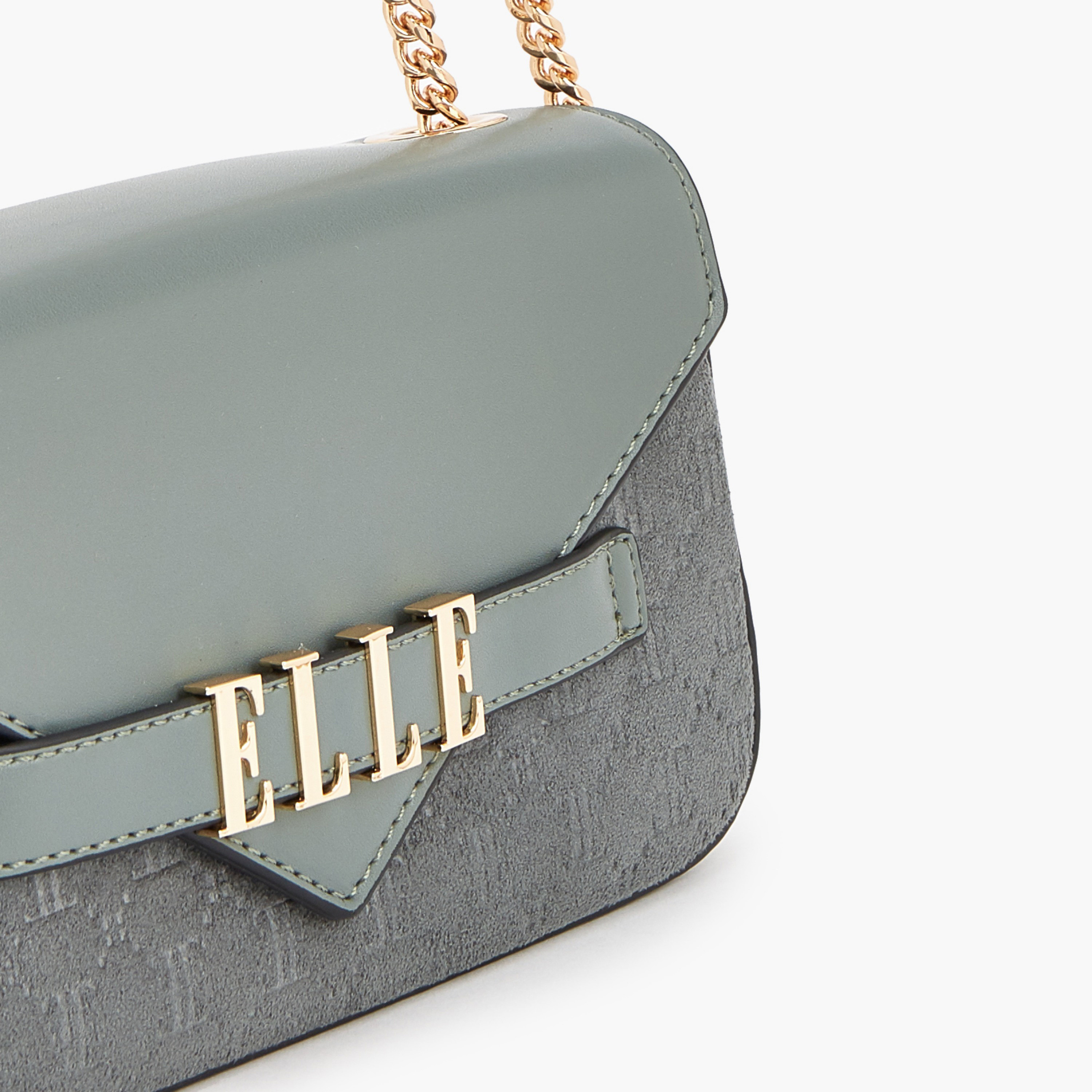شنطة كروس بودي بنقوش مونوجرام وحزام سلسلة من إيل-women-bagsandwallets-handbags-image-6