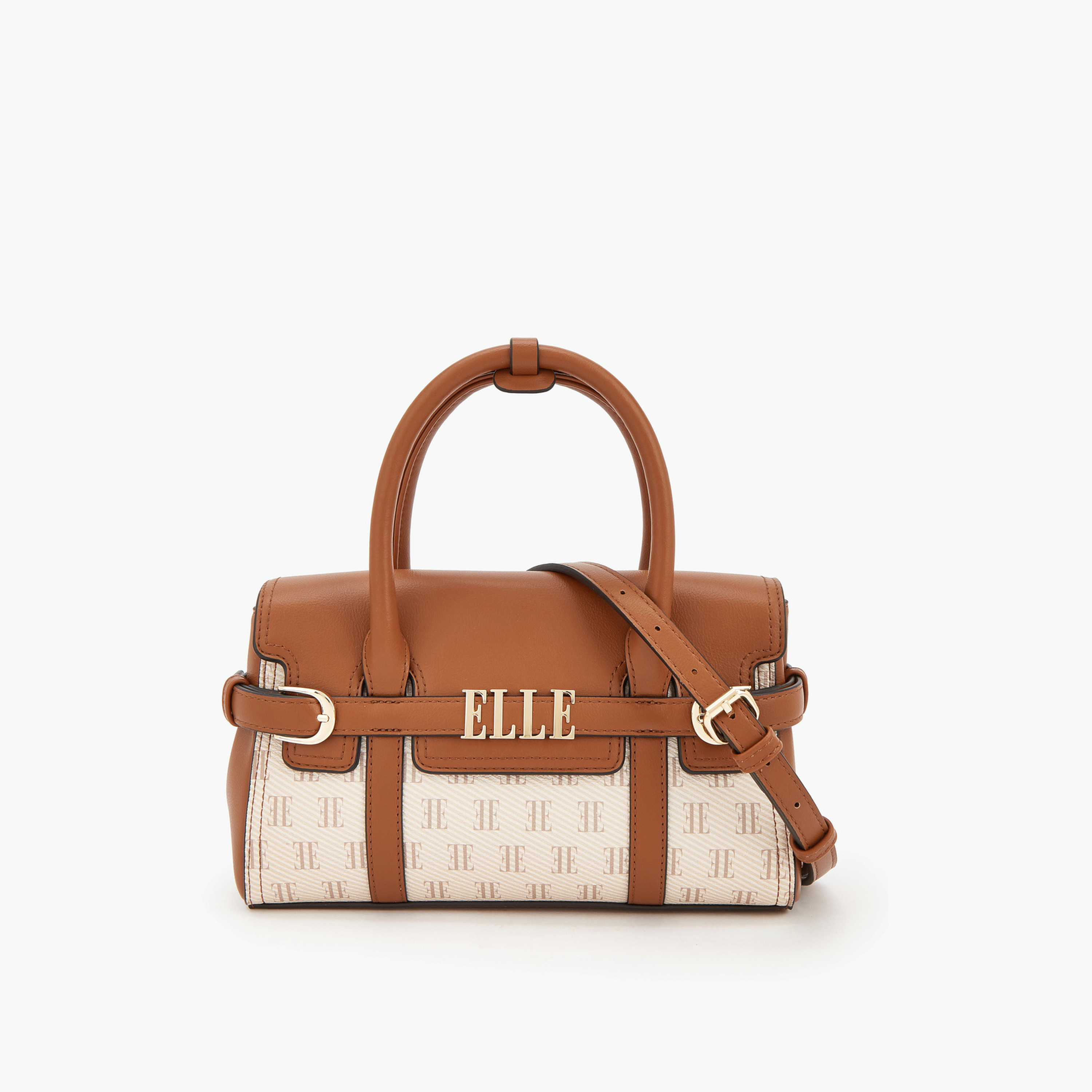 شنطة ساتشل بطبعة مونوغرام مع حزام قابل للإزالة من إل-women-bagsandwallets-handbags-image-1