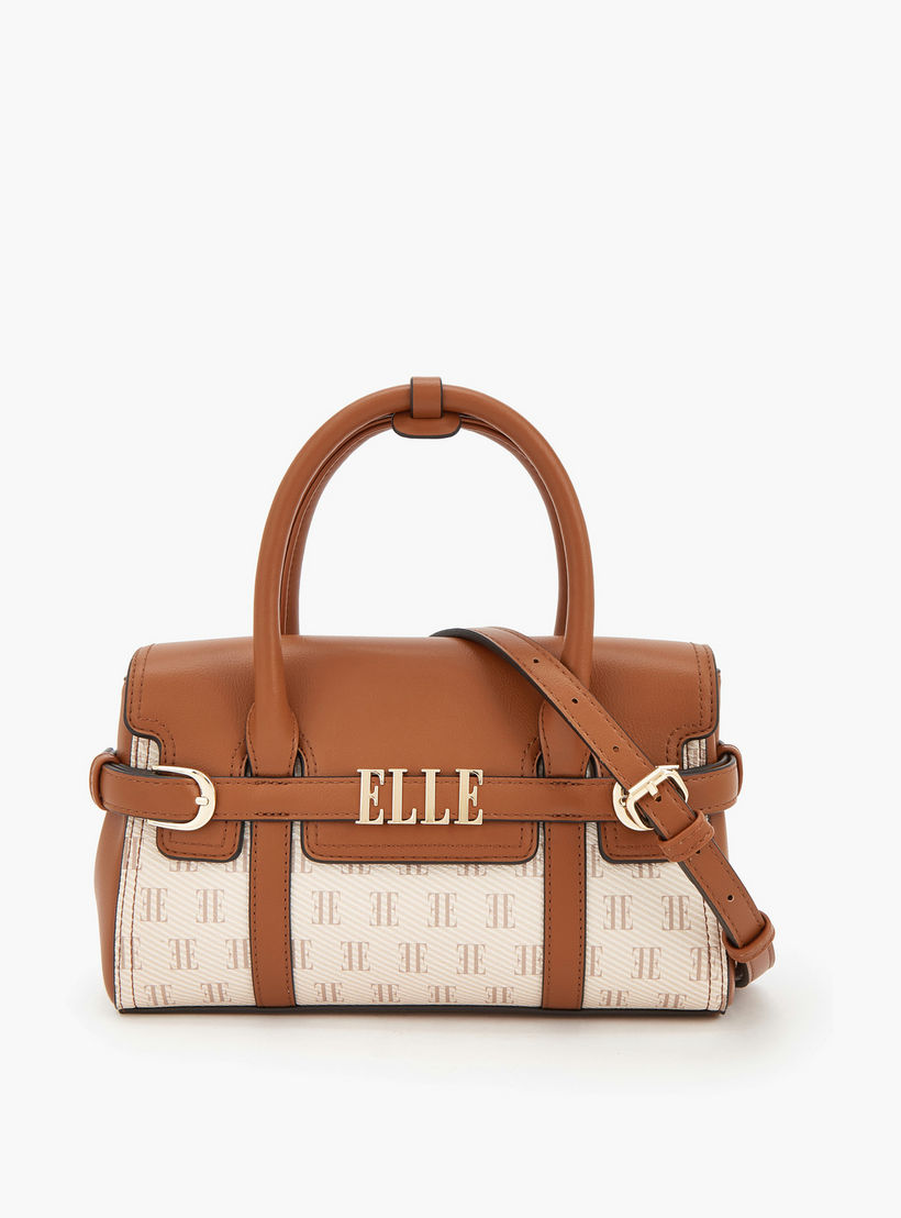 شنطة ساتشل بطبعة مونوغرام مع حزام قابل للإزالة من إل-women-bagsandwallets-handbags-image-1