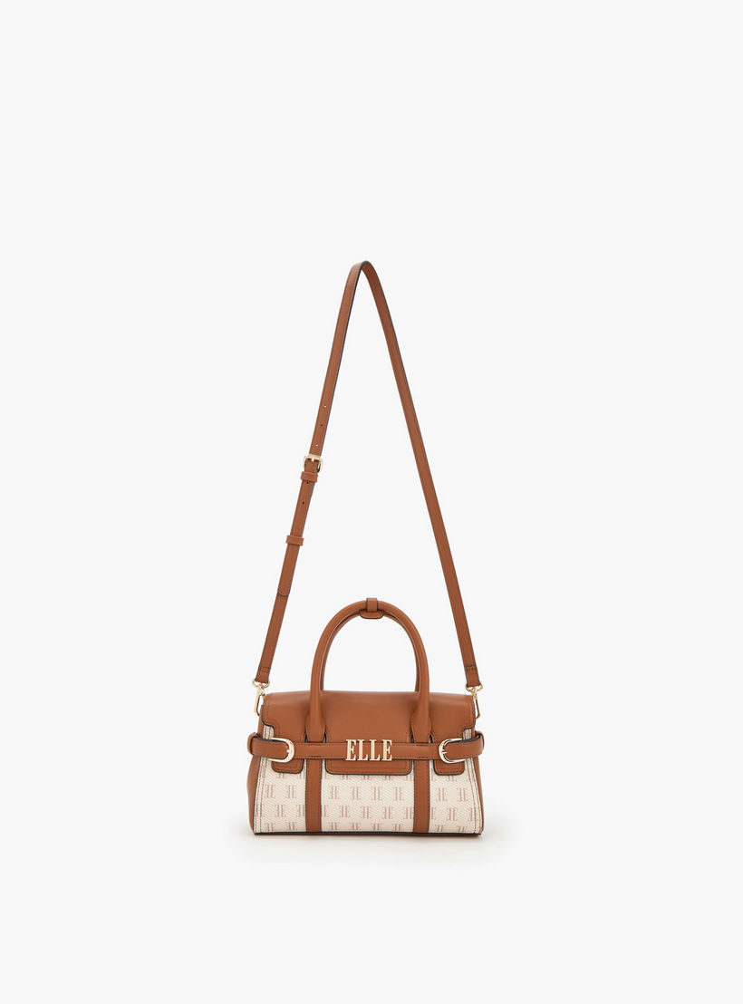 شنطة ساتشل بطبعة مونوغرام مع حزام قابل للإزالة من إل-women-bagsandwallets-handbags-image-2