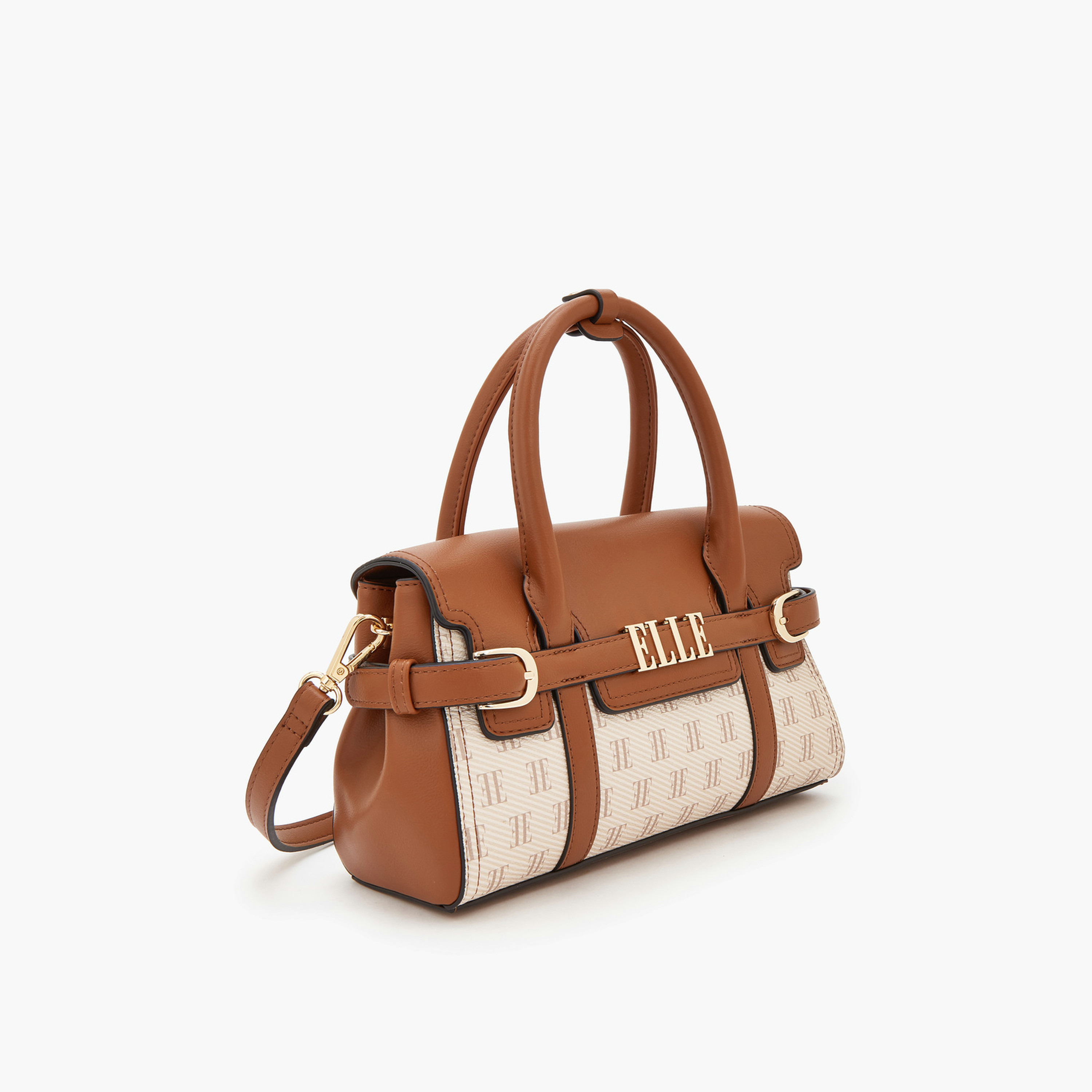 شنطة ساتشل بطبعة مونوغرام مع حزام قابل للإزالة من إل-women-bagsandwallets-handbags-image-6