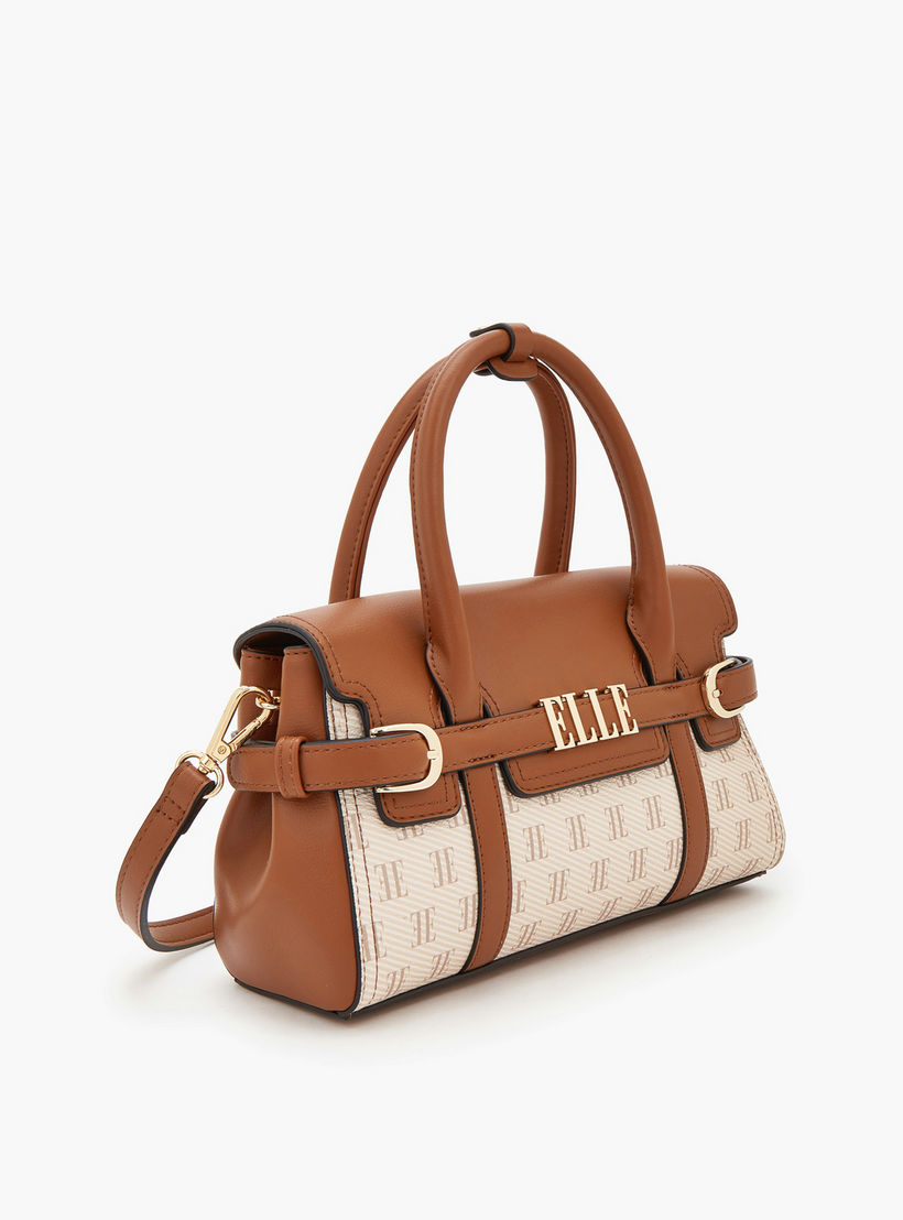 شنطة ساتشل بطبعة مونوغرام مع حزام قابل للإزالة من إل-women-bagsandwallets-handbags-image-6