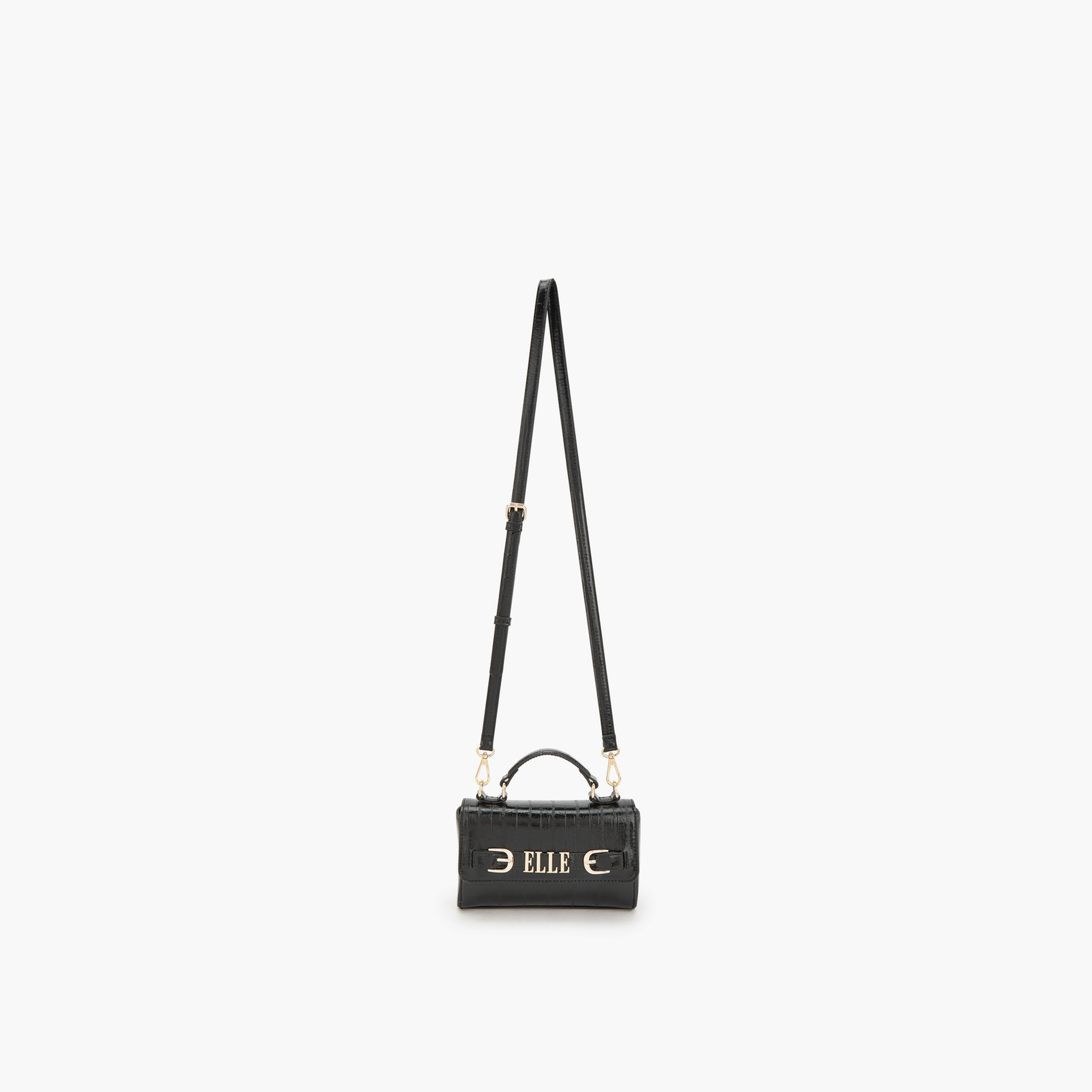 Elle Textured Satchel Bag with Detachable Strap-women-bagsandwallets-handbags-image-2