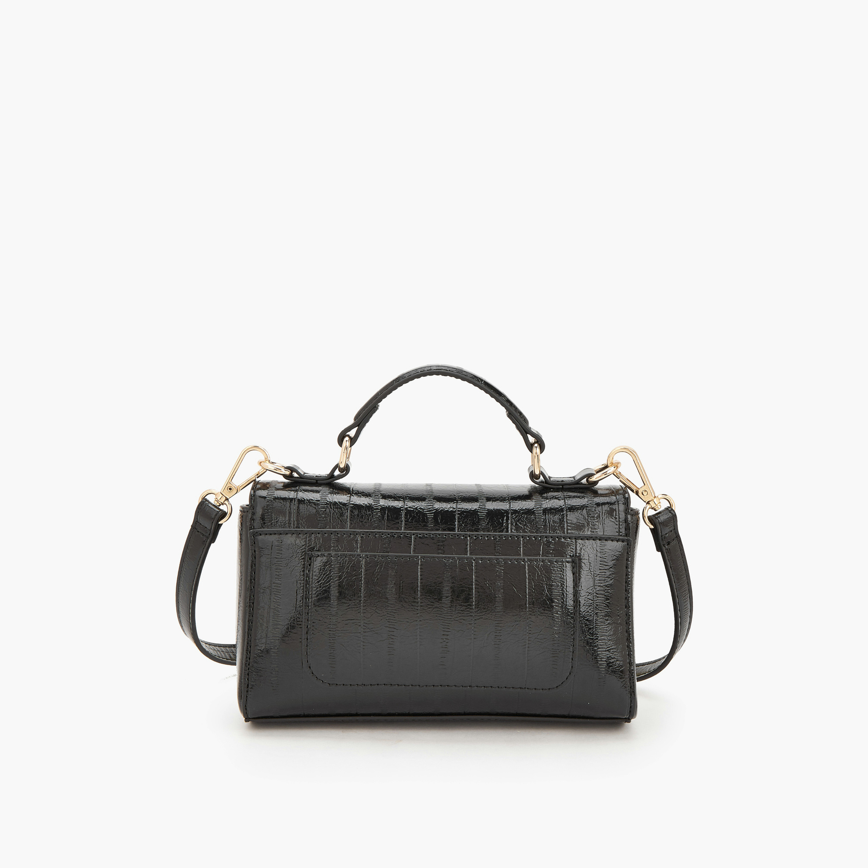 Elle Textured Satchel Bag with Detachable Strap-women-bagsandwallets-handbags-image-5