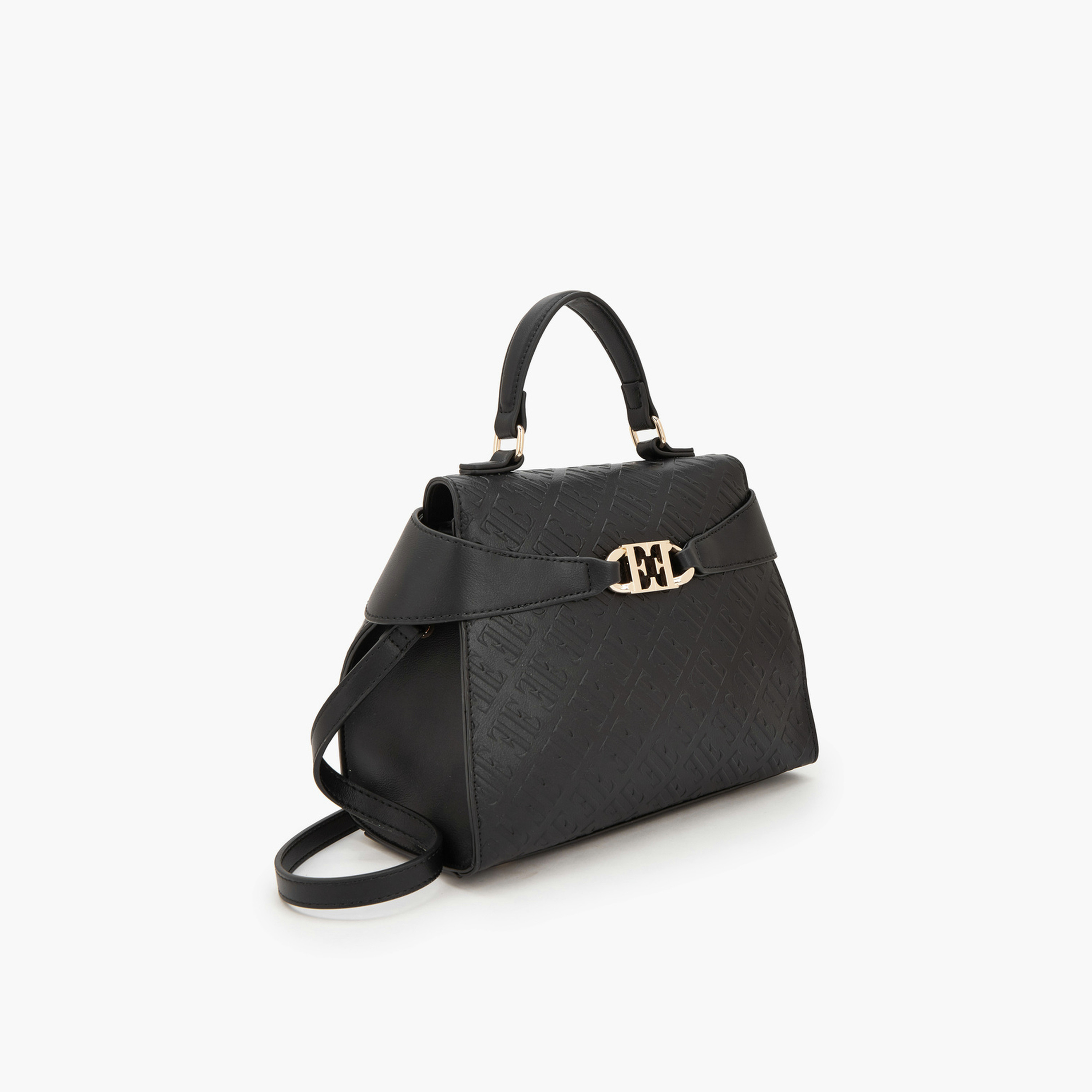 Elle Monogram Embossed Satchel Bag with Detachable Strap-women-bagsandwallets-handbags-image-6