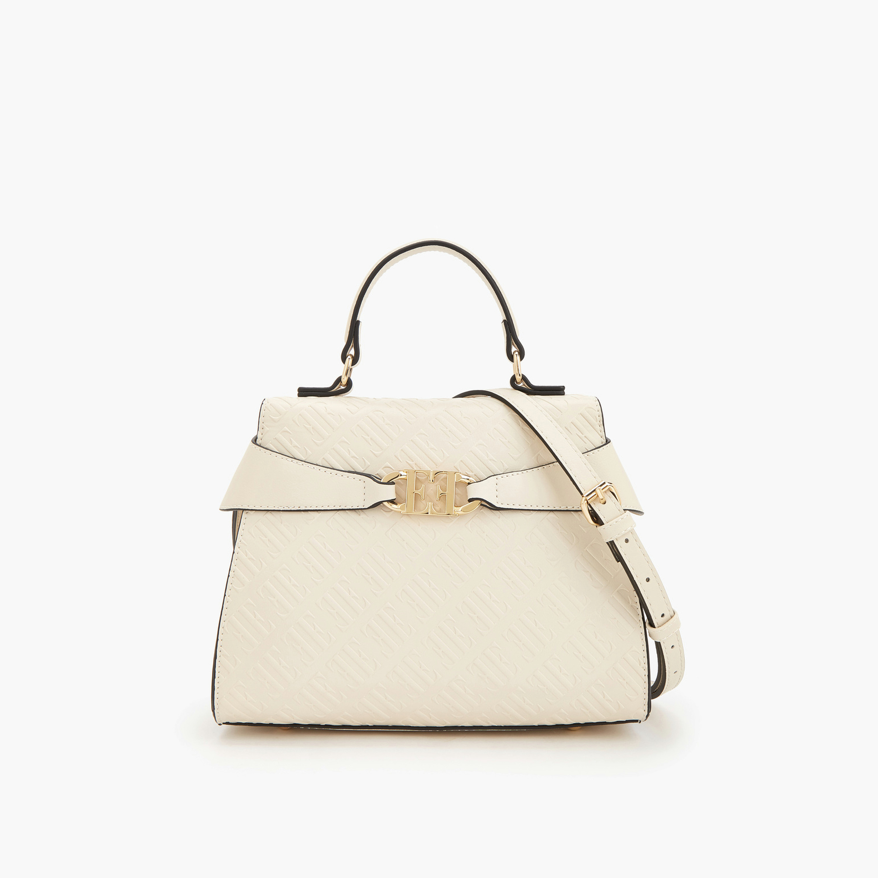 شنطة ساتشيل بنقوش مونوجرام وبحمالة قابلة للفصل من إيل-women-bagsandwallets-handbags-image-1