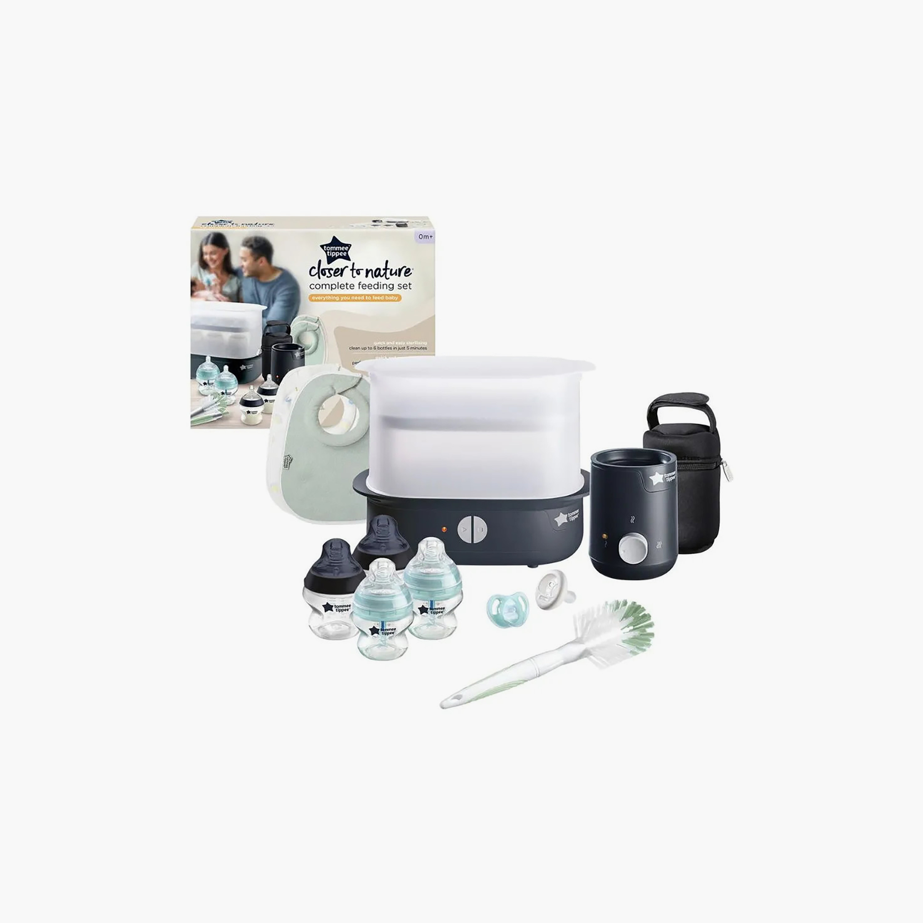 مجموعة تغذية مع جهاز تعقيم كلوزر تو نيتشر من تومي تيبي-baby-feeding-accessories-image-6
