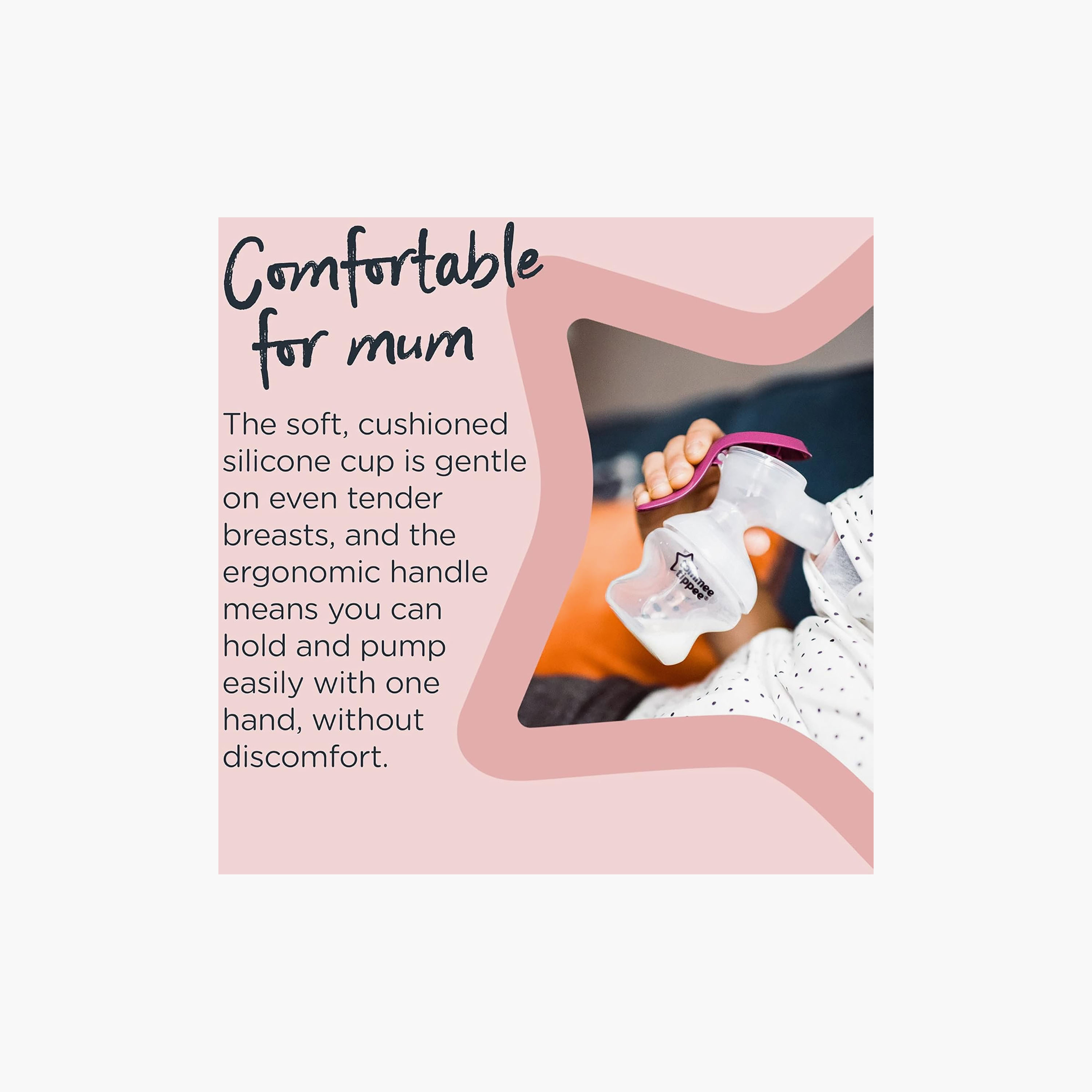 Tommee Tippee Made For Me Breastfeeding Single Manual Breast Pump with Silicone Cup-baby-feeding-breastfeedingandcare-image-3