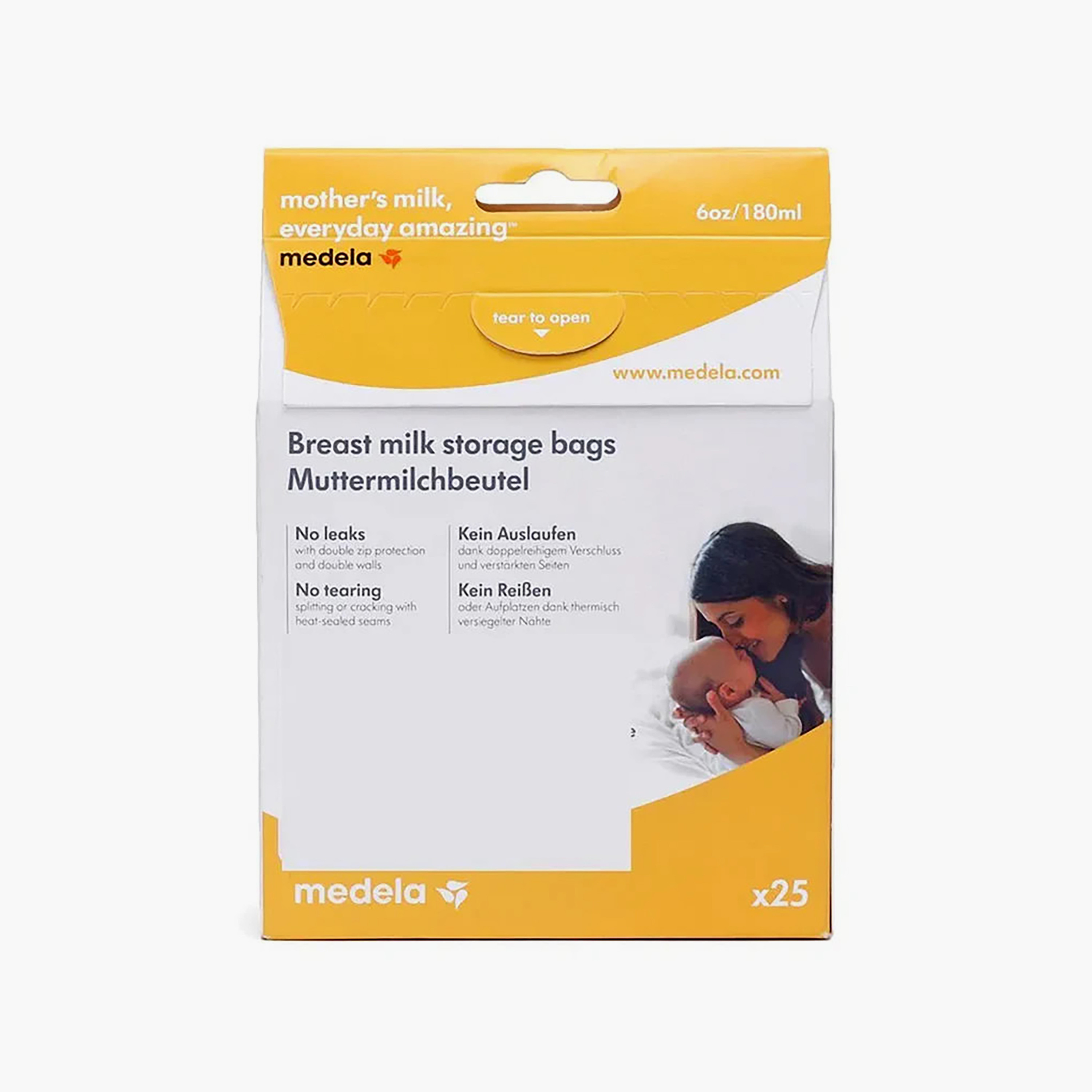 أكياس لحفظ حليب الأم بإغلاق مزدوج من ميديلا - عبوة 25 قطعة-baby-feeding-breastfeedingandcare-image-2
