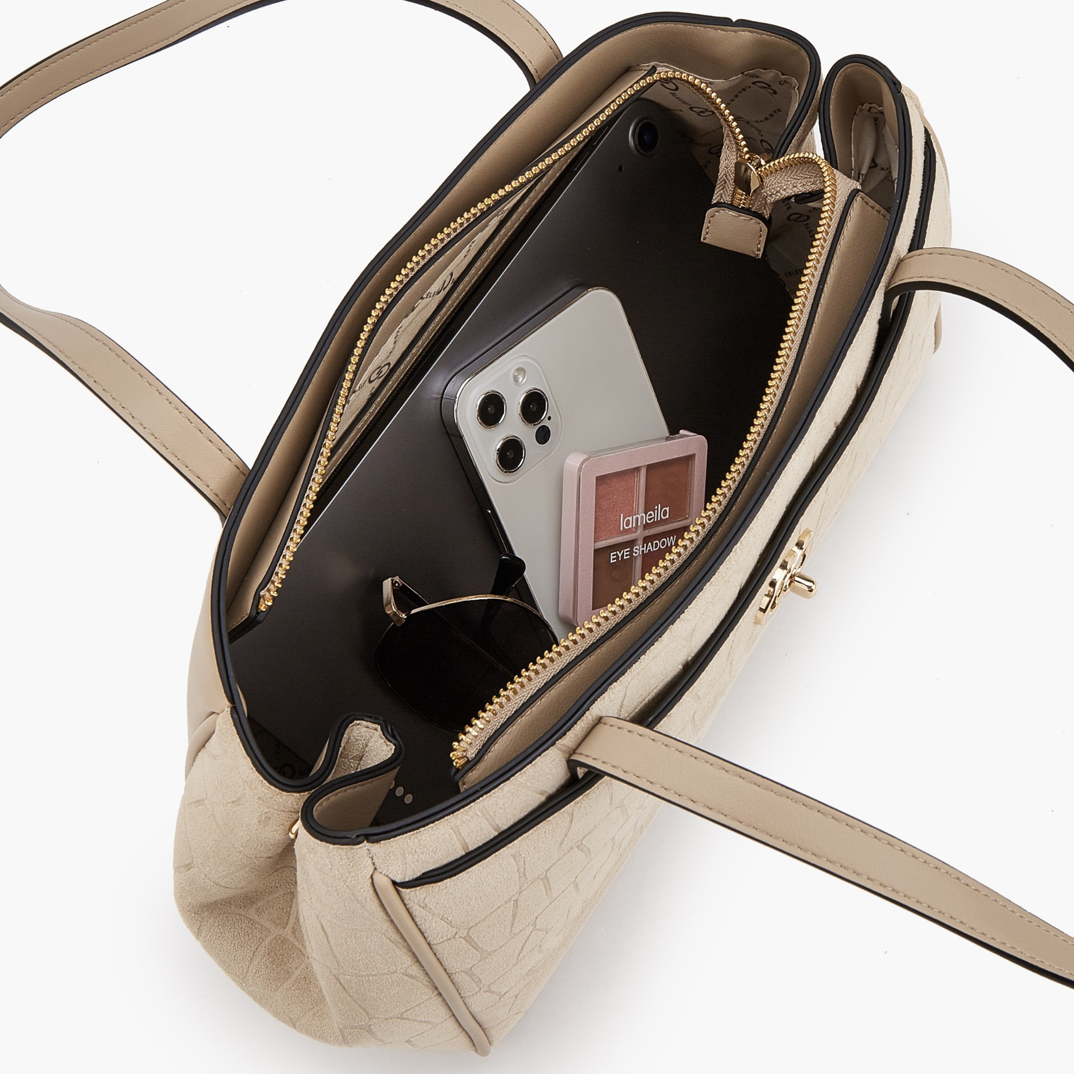 شنطة توت شمواه بارزة الملمس بسحاب إغلاق من سيليست-women-bagsandwallets-handbags-image-7