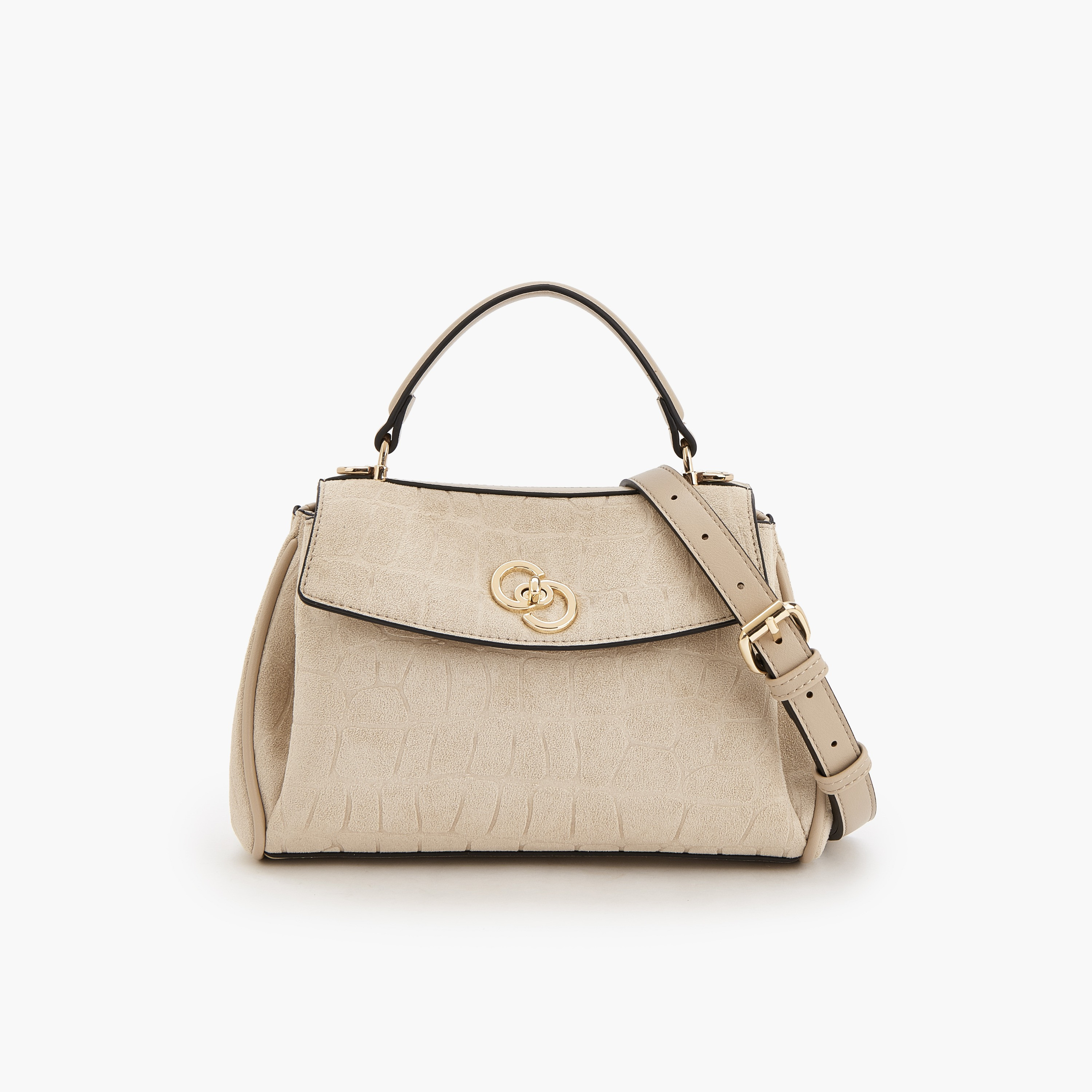 Celeste Suede Textured Satchel Bag with Detachable Strap-women-bagsandwallets-handbags-image-1