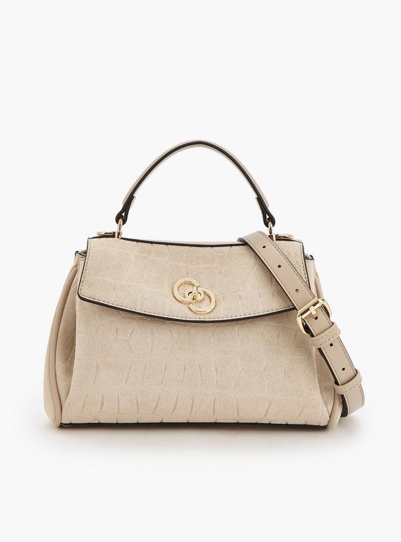 Celeste Suede Textured Satchel Bag with Detachable Strap-women-bagsandwallets-handbags-image-1