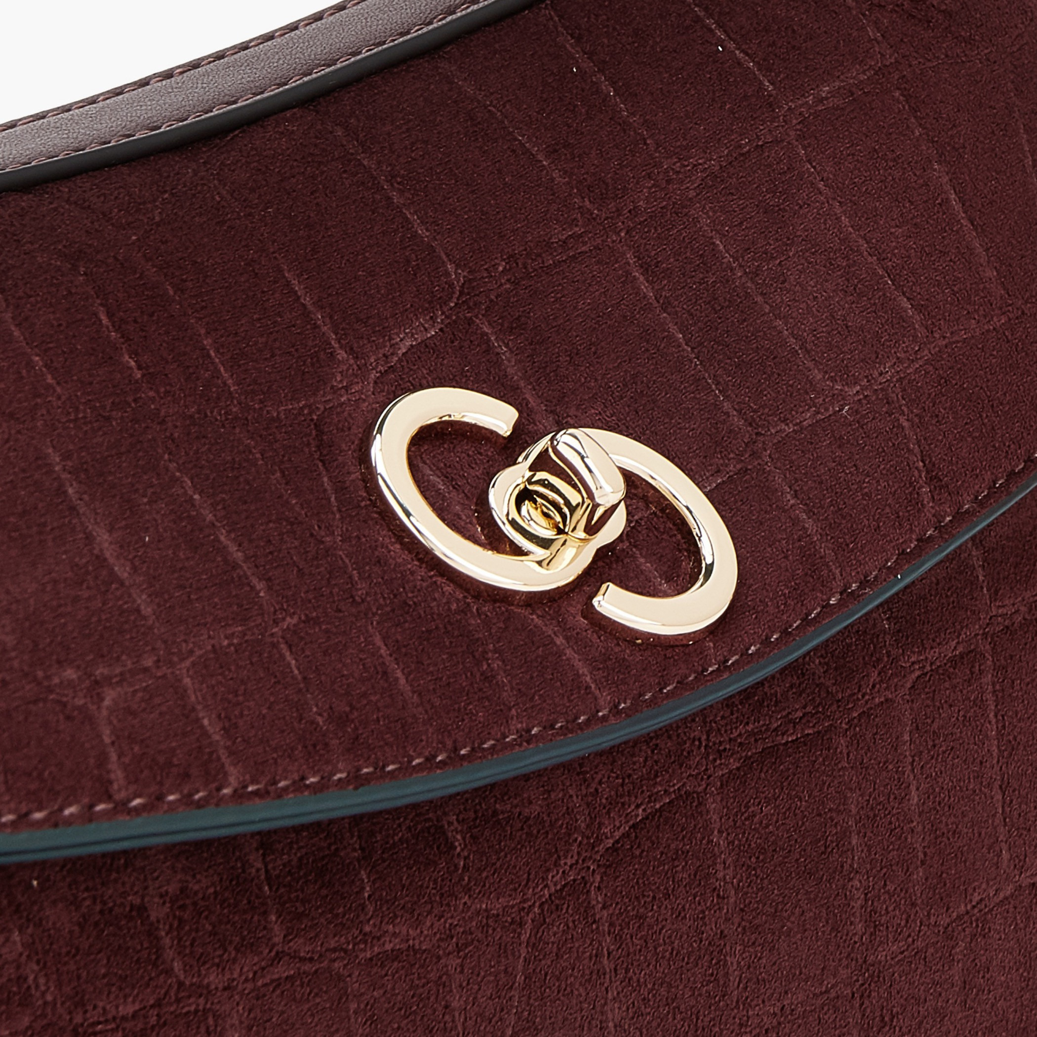شنطة ساتشل من الشامواه بملمس بارز مع حزام قابل للإزالة من سيليست-women-bagsandwallets-handbags-image-4