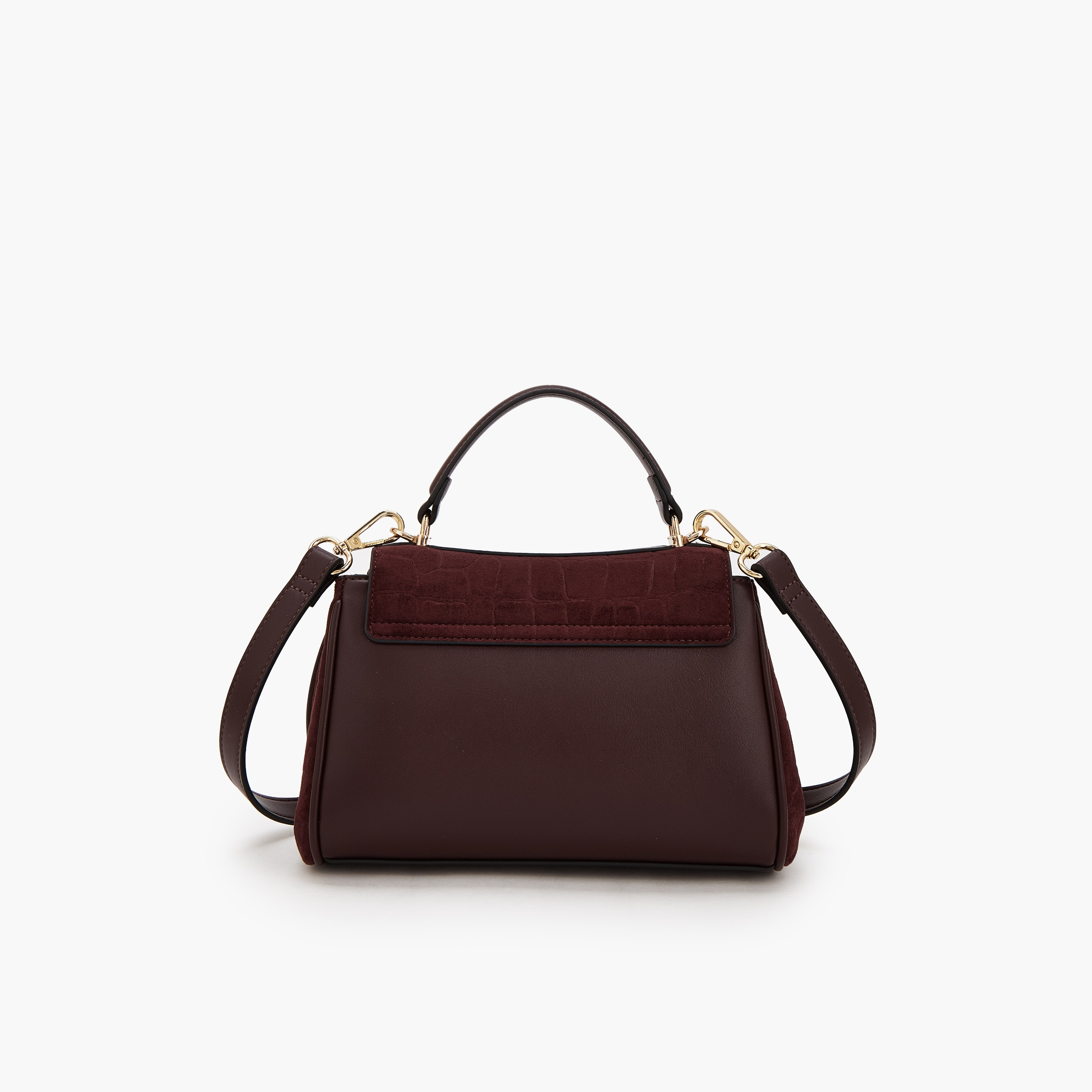 شنطة ساتشل من الشامواه بملمس بارز مع حزام قابل للإزالة من سيليست-women-bagsandwallets-handbags-image-5