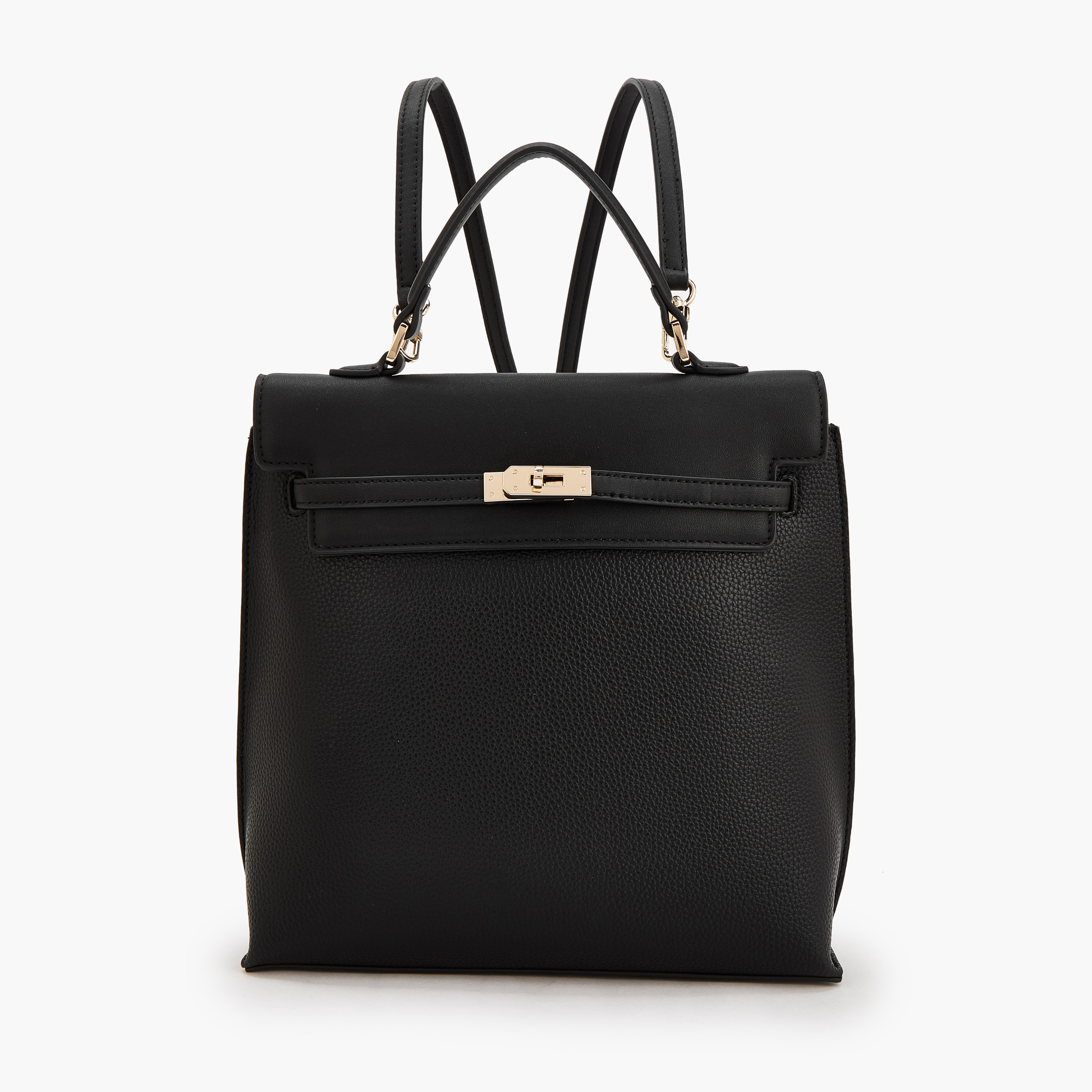 شنطة ظهر سادة مع قفل لَف من سيليست-women-bagsandwallets-backpacks-image-1