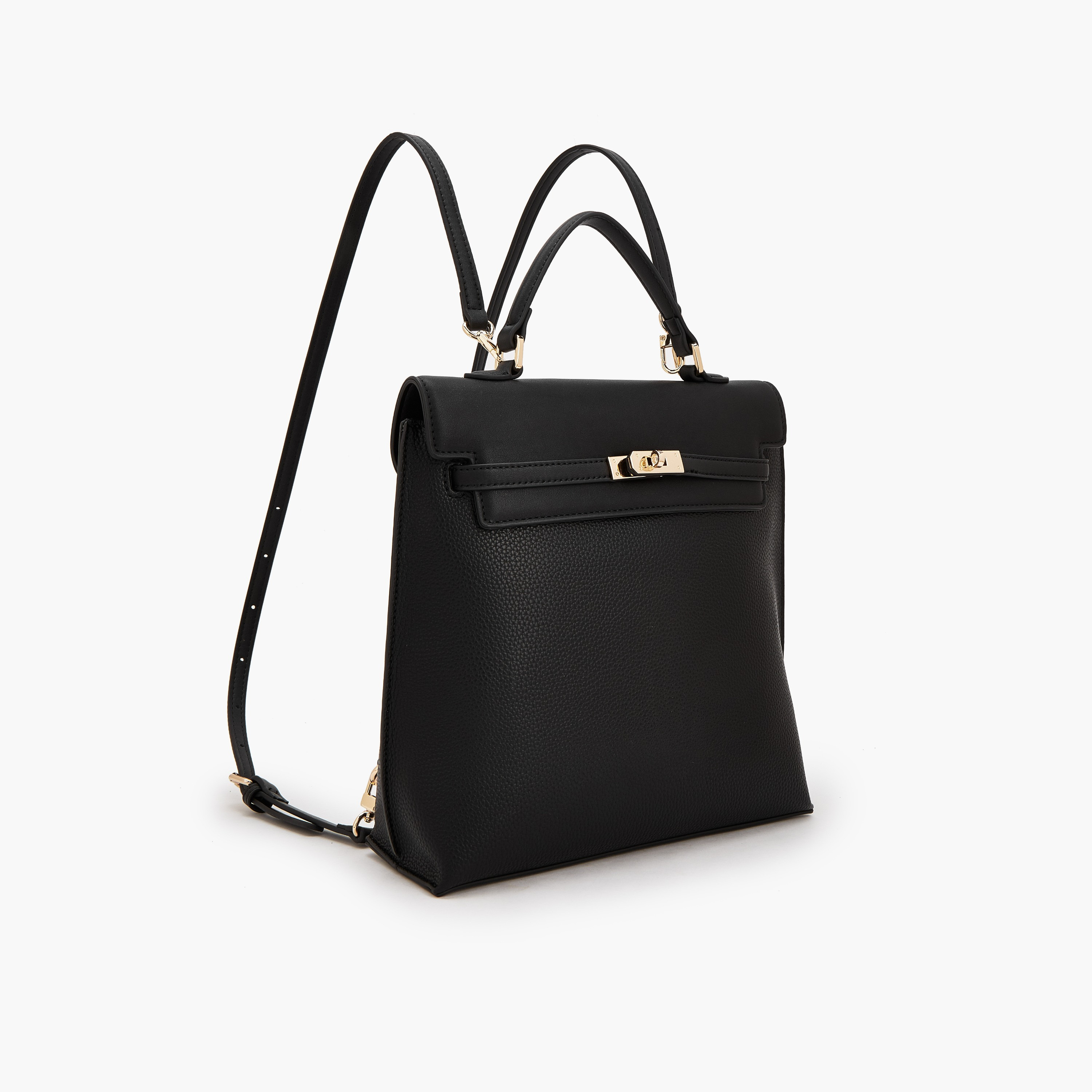 شنطة ظهر سادة مع قفل لَف من سيليست-women-bagsandwallets-backpacks-image-2