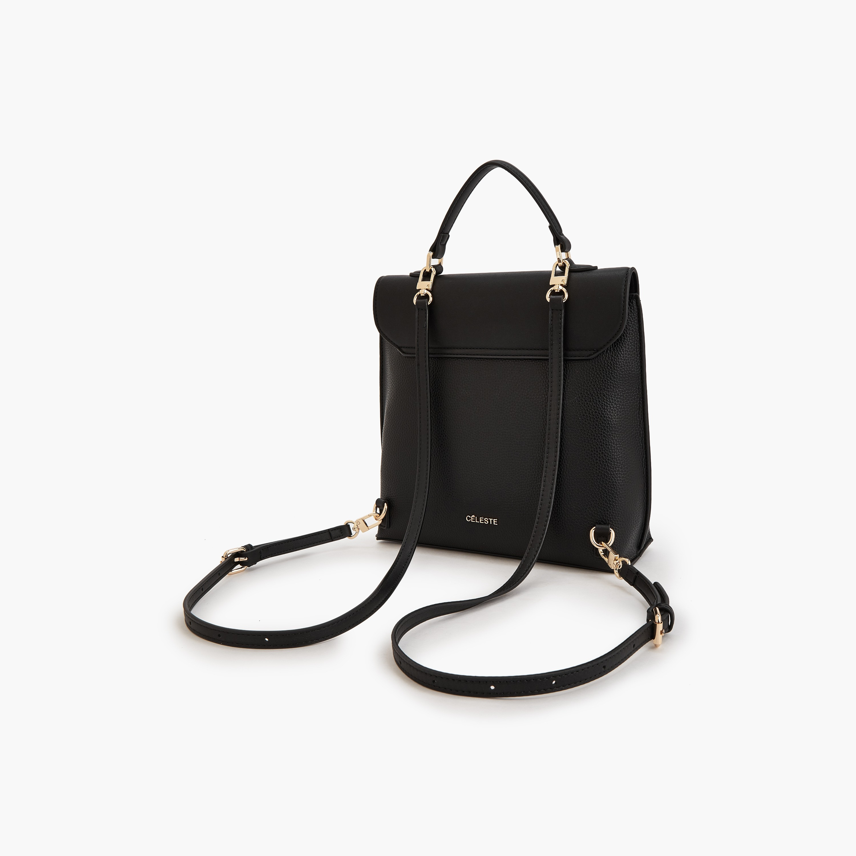 شنطة ظهر سادة مع قفل لَف من سيليست-women-bagsandwallets-backpacks-image-4