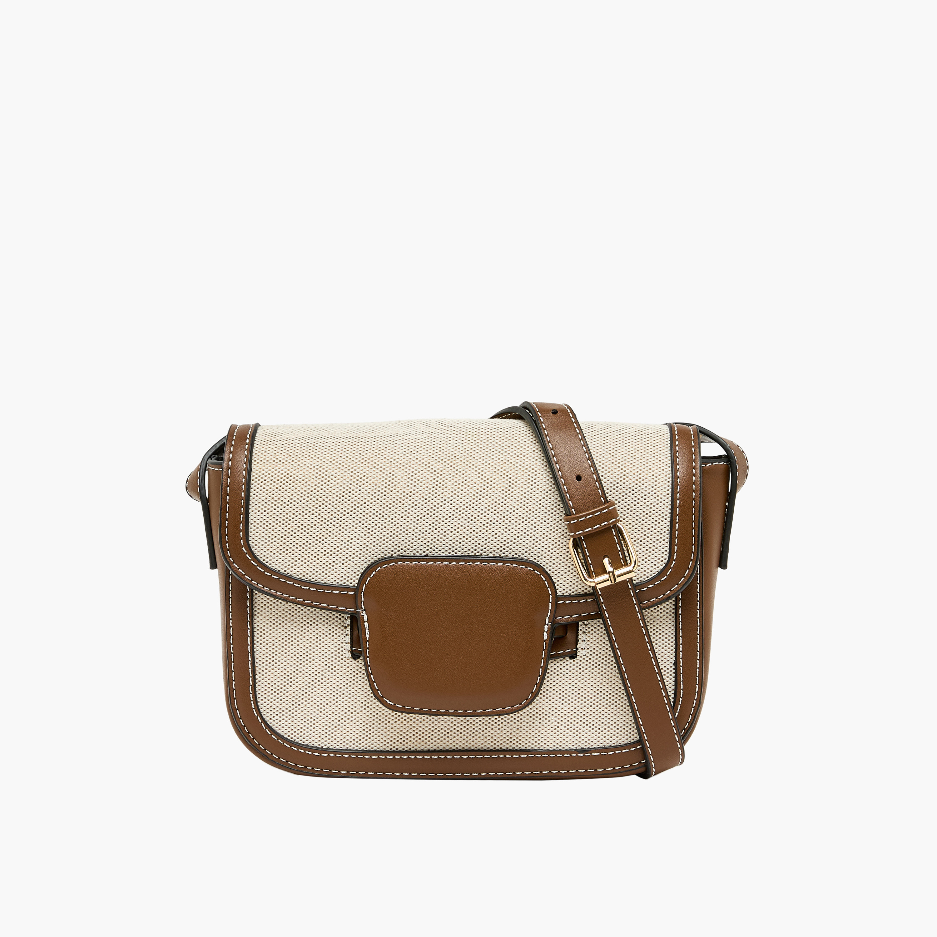 شنطة كروس بودي بارزة الملمس بحزام قابل للتعديل من ساشا-women-bagsandwallets-handbags-image-1