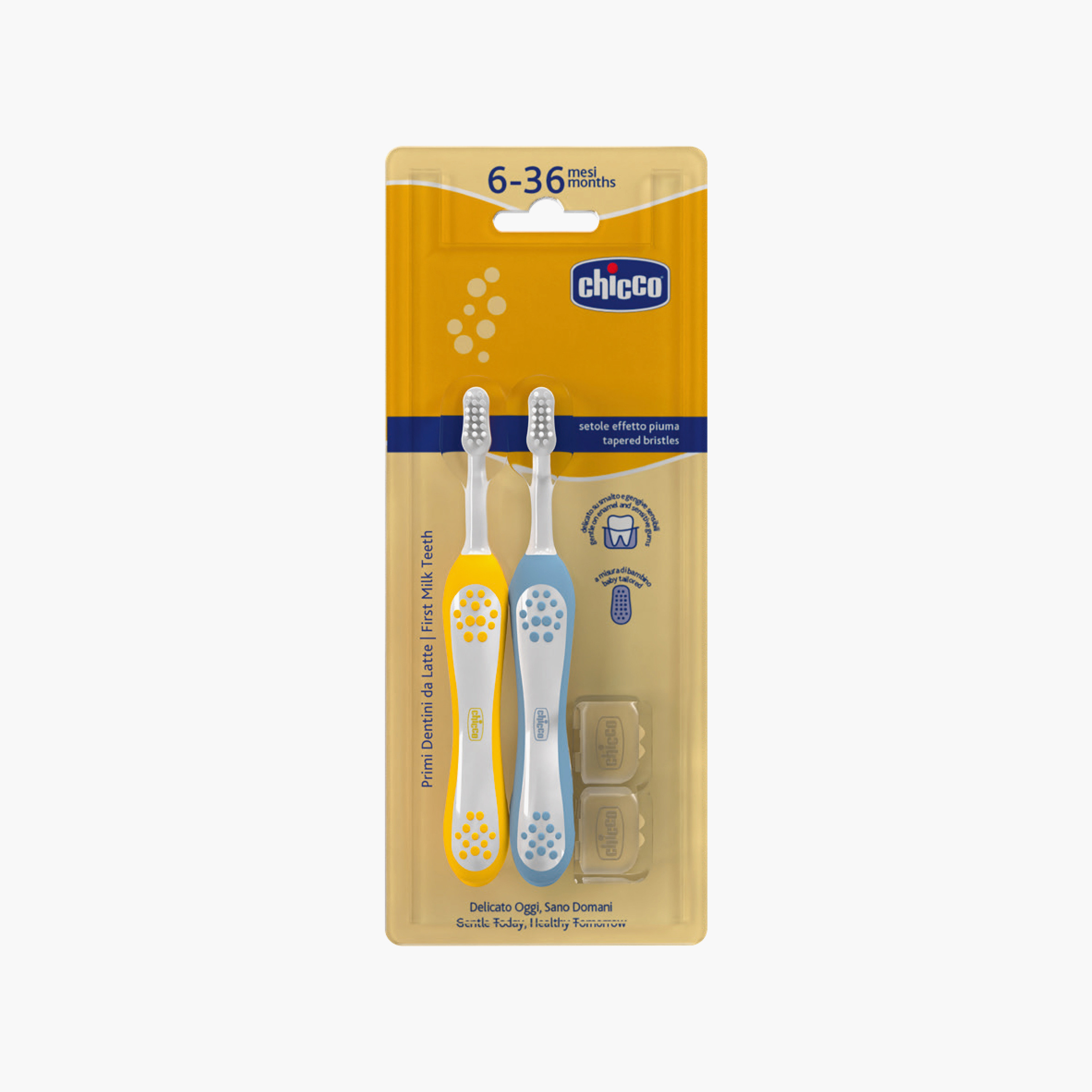 فرشاة أسنان لأول أسنان لبنية قطعتين من شيكو-baby-bathandcare-oralcare-teethanddentalcare-image-1