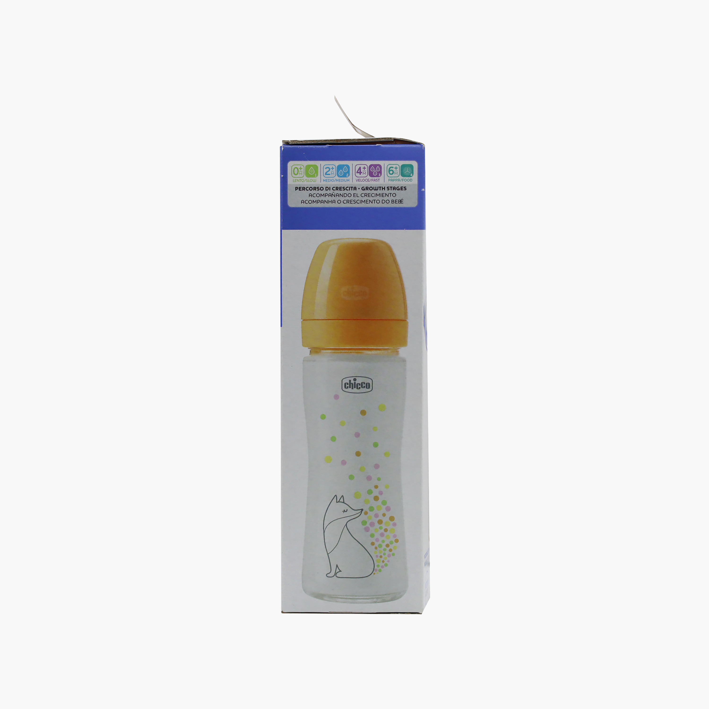 Chicco Slow Flow Feeding Bottle with Teat & Cap - 240 ml-baby-feeding-feedingbottles-bottlesandteats-image-2