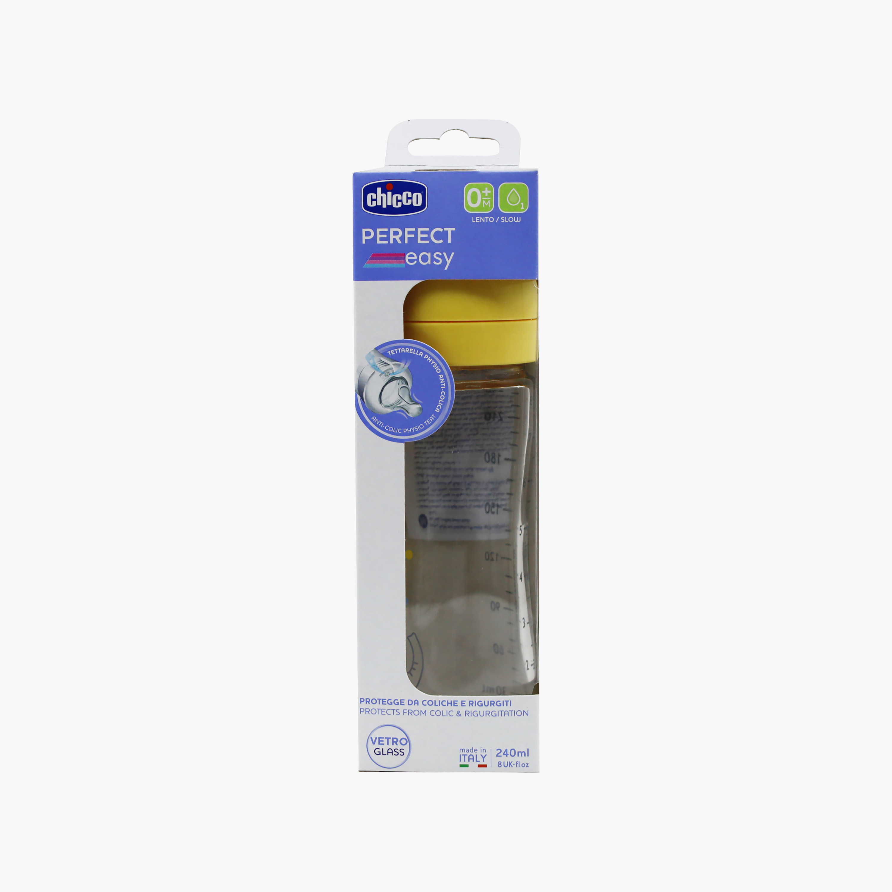Chicco Slow Flow Feeding Bottle with Teat & Cap - 240 ml-baby-feeding-feedingbottles-bottlesandteats-image-3