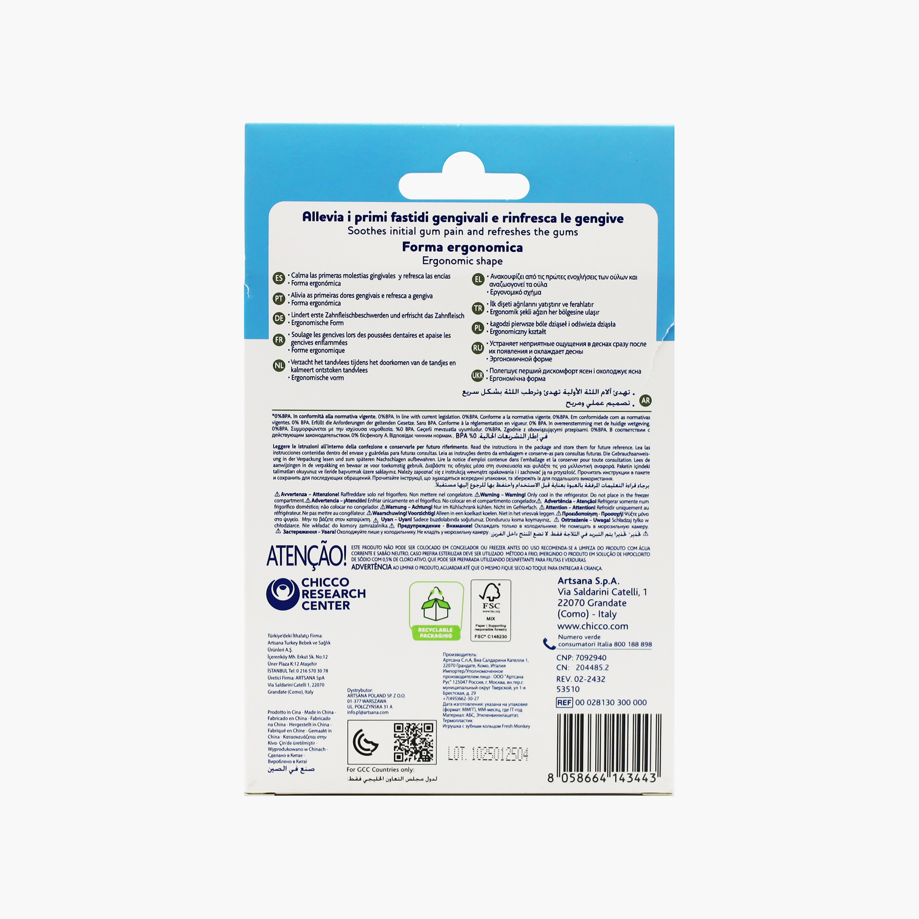 Chicco Refreshing Refrigerant Monkey Teether-baby-feeding-teethers-image-4