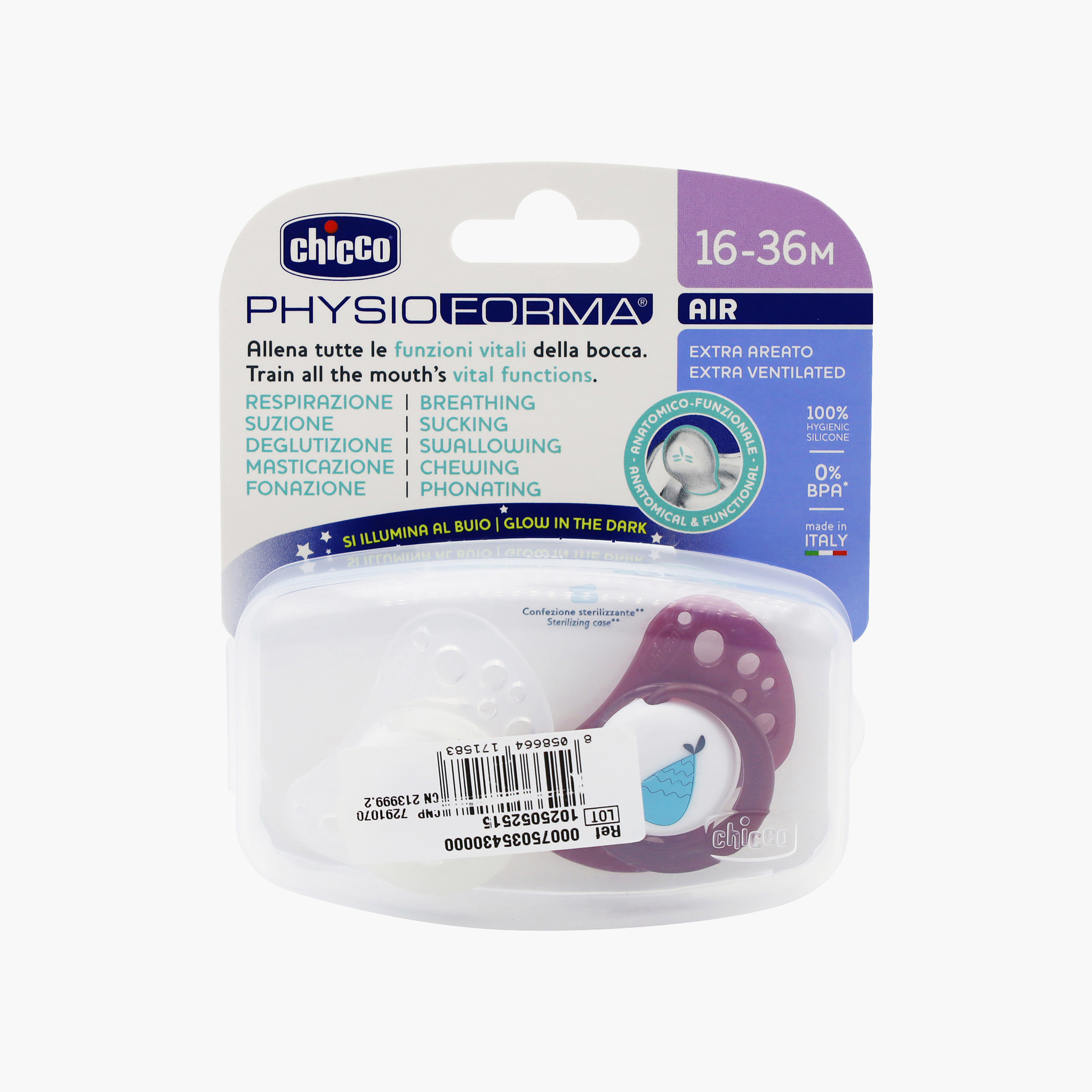 Chicco 2-Piece PhysioForma Air Orthodontic Pacifier-baby-feeding-pacifiers-image-2