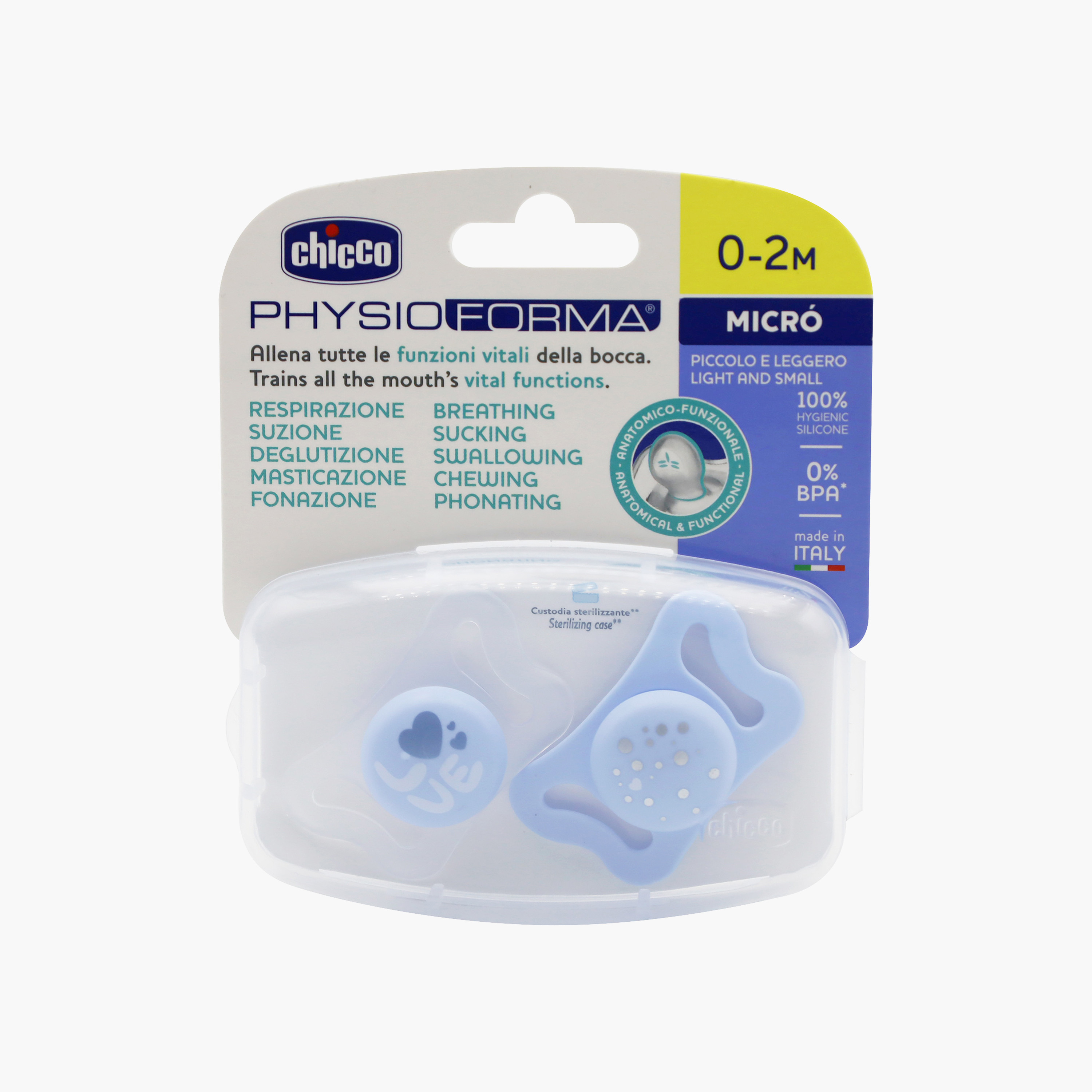 Chicco 2-Piece PhysioForma Micro Orthodontic Pacifier-baby-feeding-pacifiers-image-2