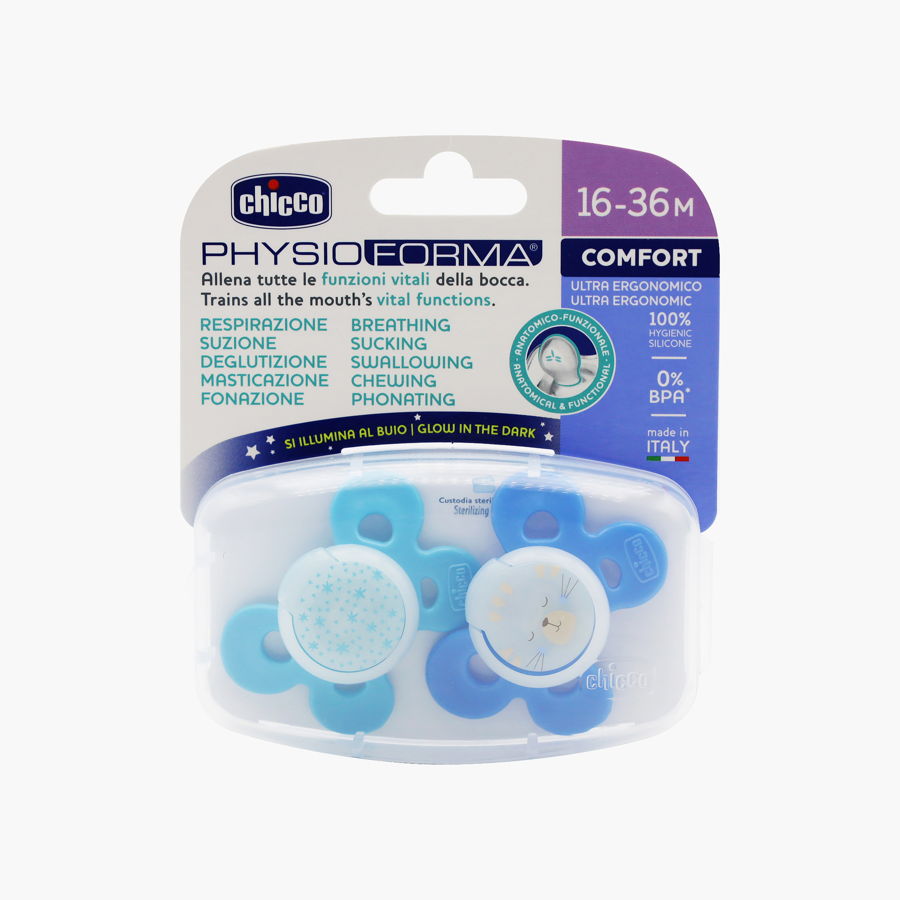 Chicco 2-Piece PhysioForma Comfort Orthodontic Pacifier-baby-feeding-pacifiers-image-2
