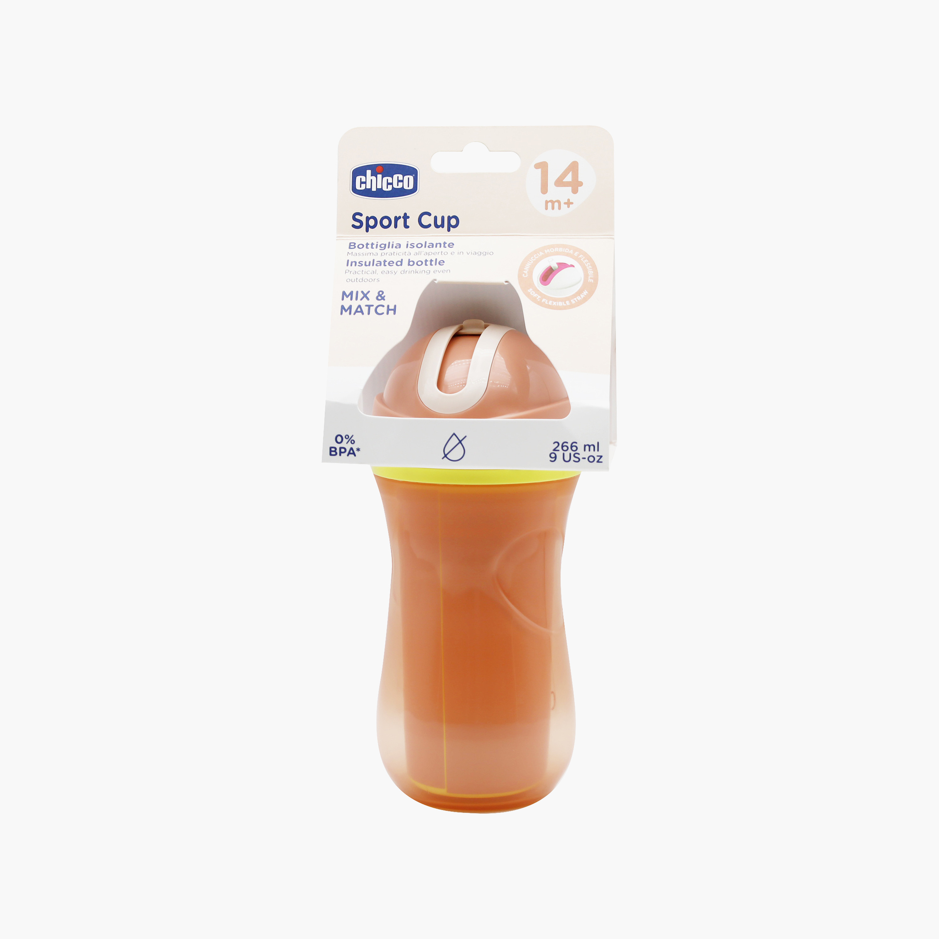 Chicco Mix & Match Sport Cup with Straw - Pink - 266 ml-baby-feeding-mealtimeessentials-image-2