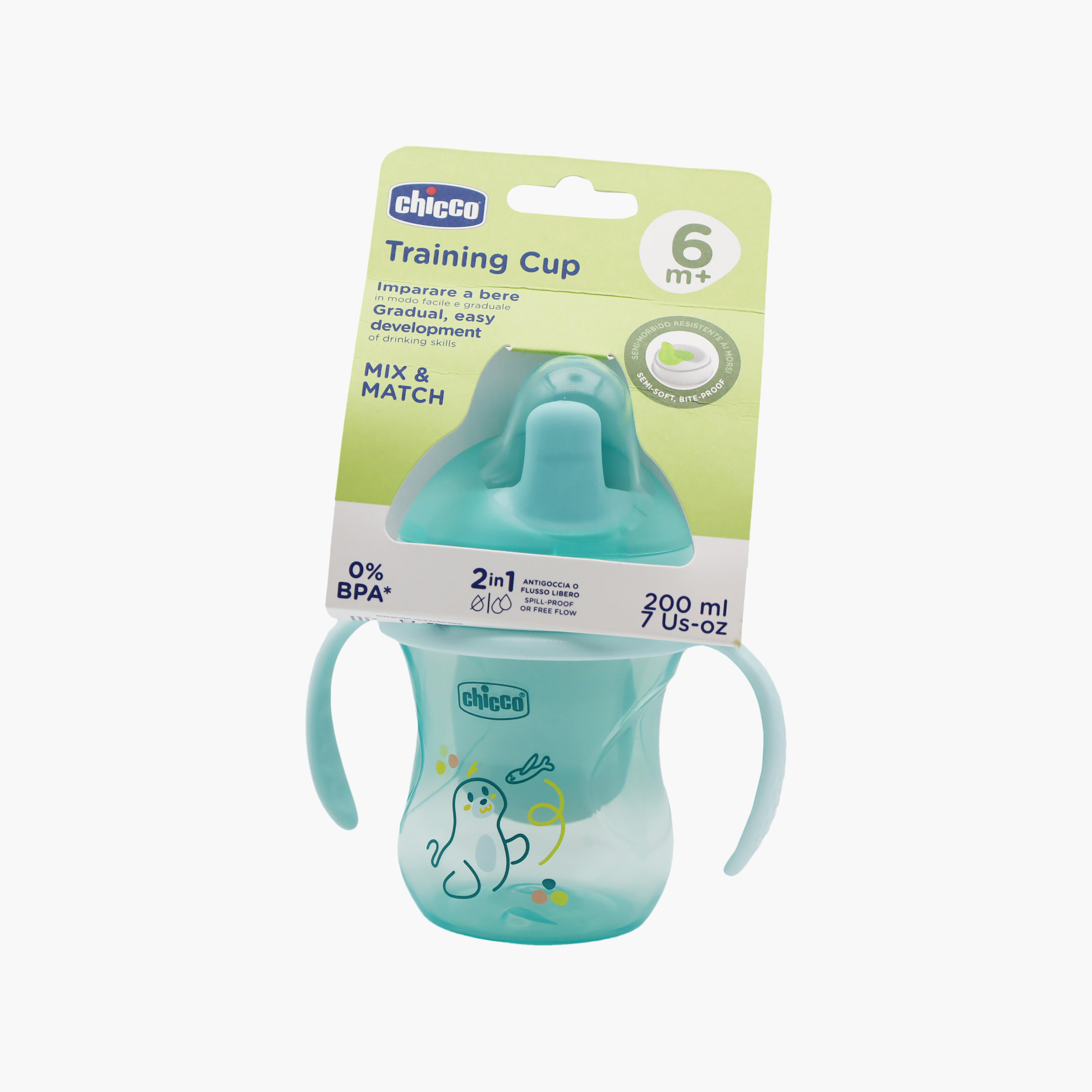 كوب تدريب ميكس أند ماتش بمقبض - لون تيل - 200 مل من شيكو-baby-feeding-mealtimeessentials-image-2