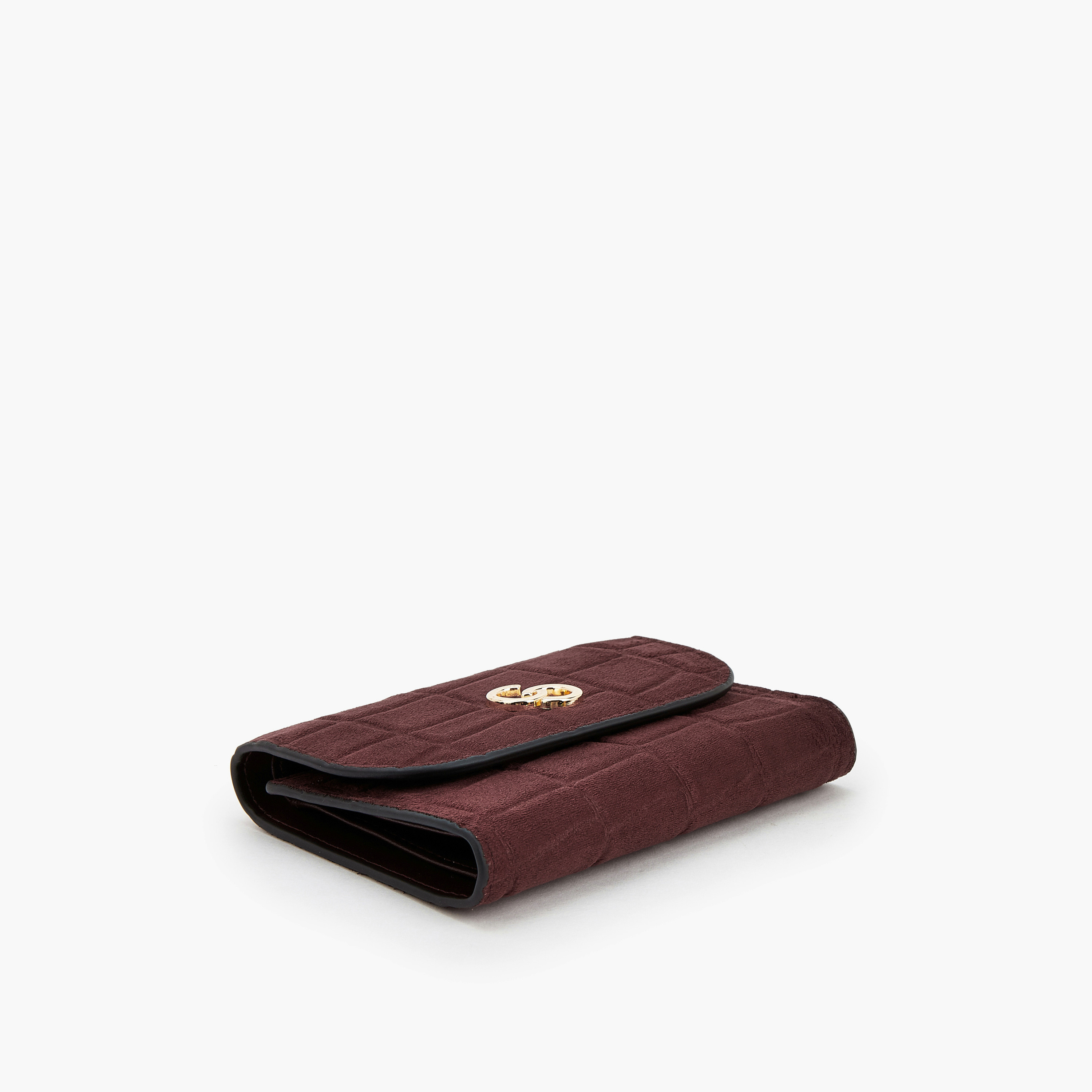 محفظة بارزة الملمس بطية ثنائية وإغلاق بزر كباس من سيلست-women-bagsandwallets-wallets-image-4